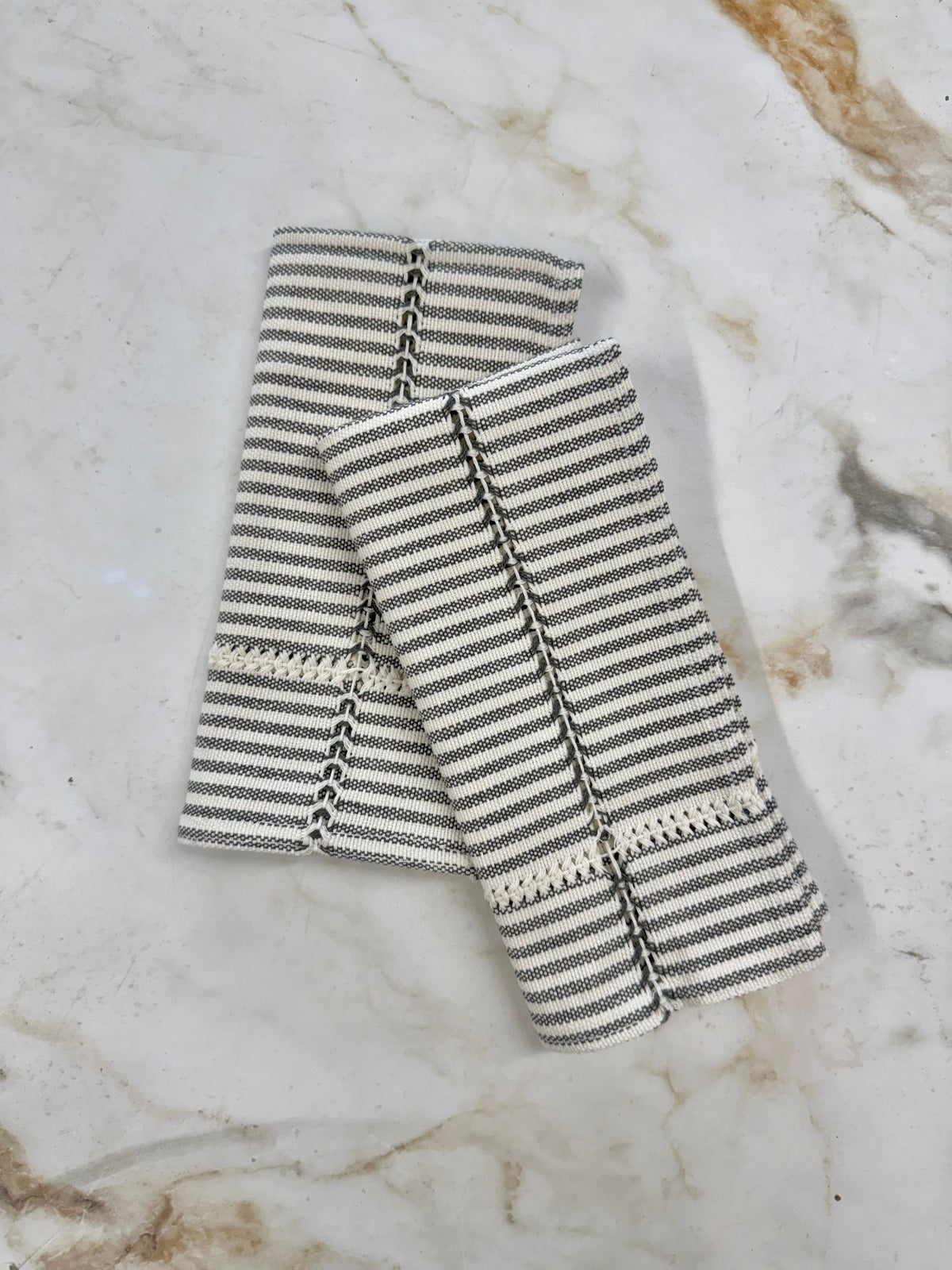Hand-stitched Napkin, Striped S/2