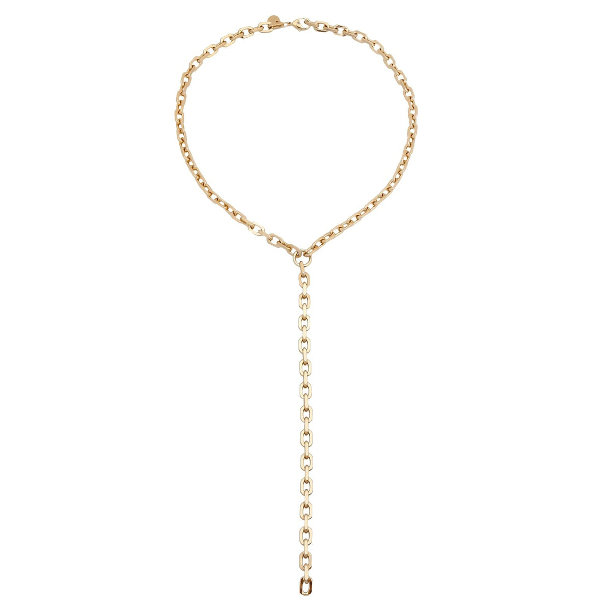 Gold-toned Lennnon Lariat Necklace chain looks stylish and trendy