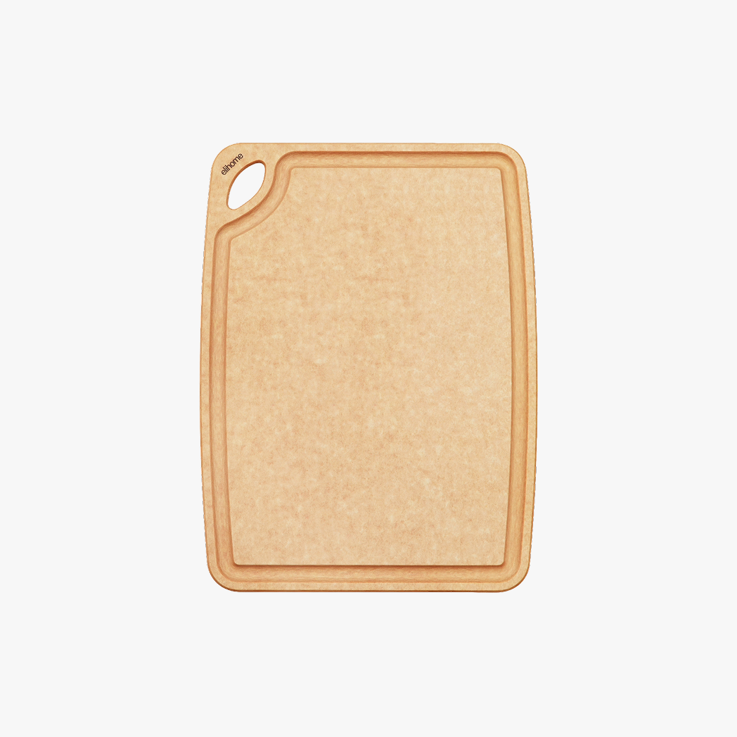 Elihome Classic Series Large Cutting Board 12" x 16" - wood fiber cutting board with juice groove
