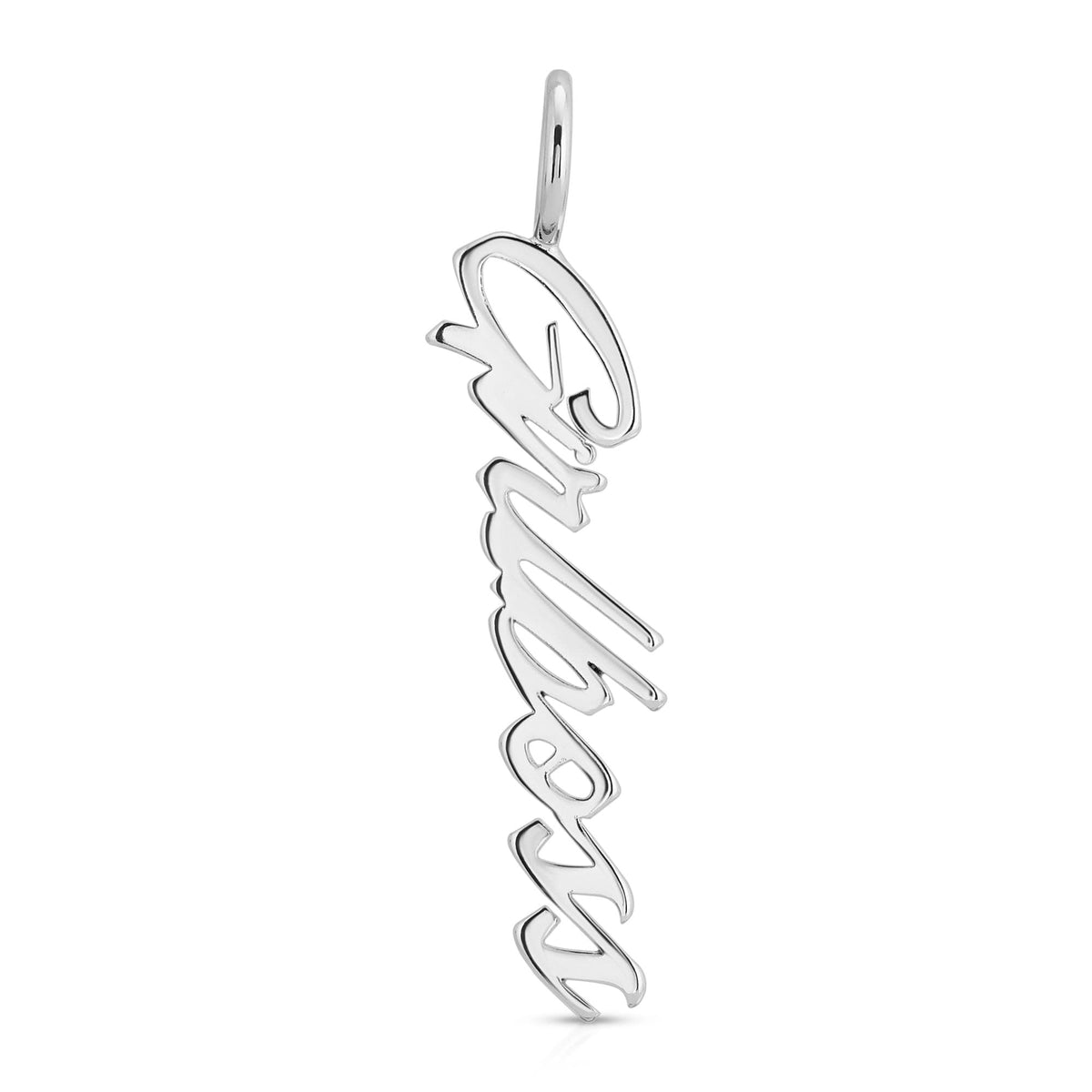 Silver Girlboss pendant from Silver Script Pendant Girlboss with a sleek style