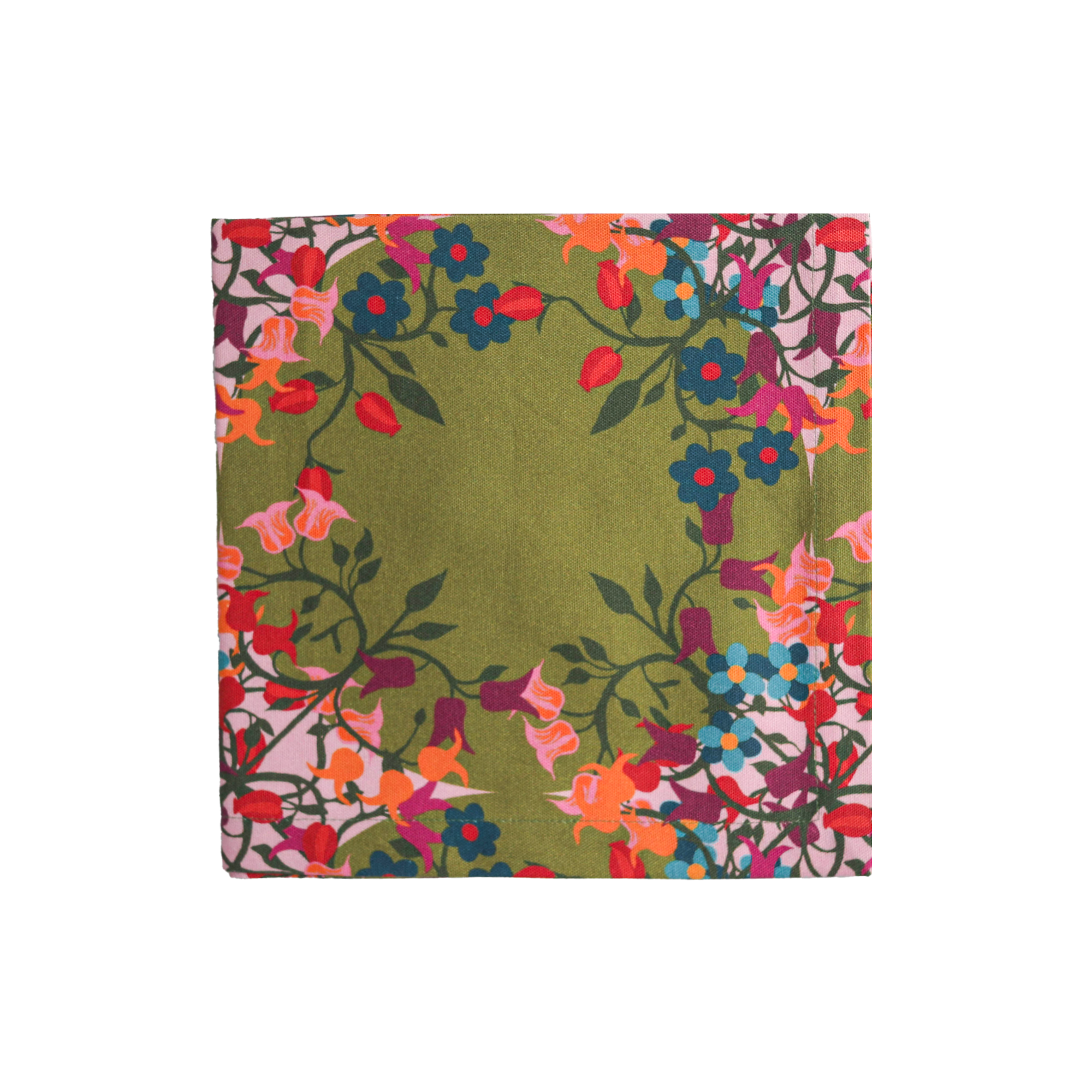6 Napkins Blumen Green Offcut Version - Thumbnail 4