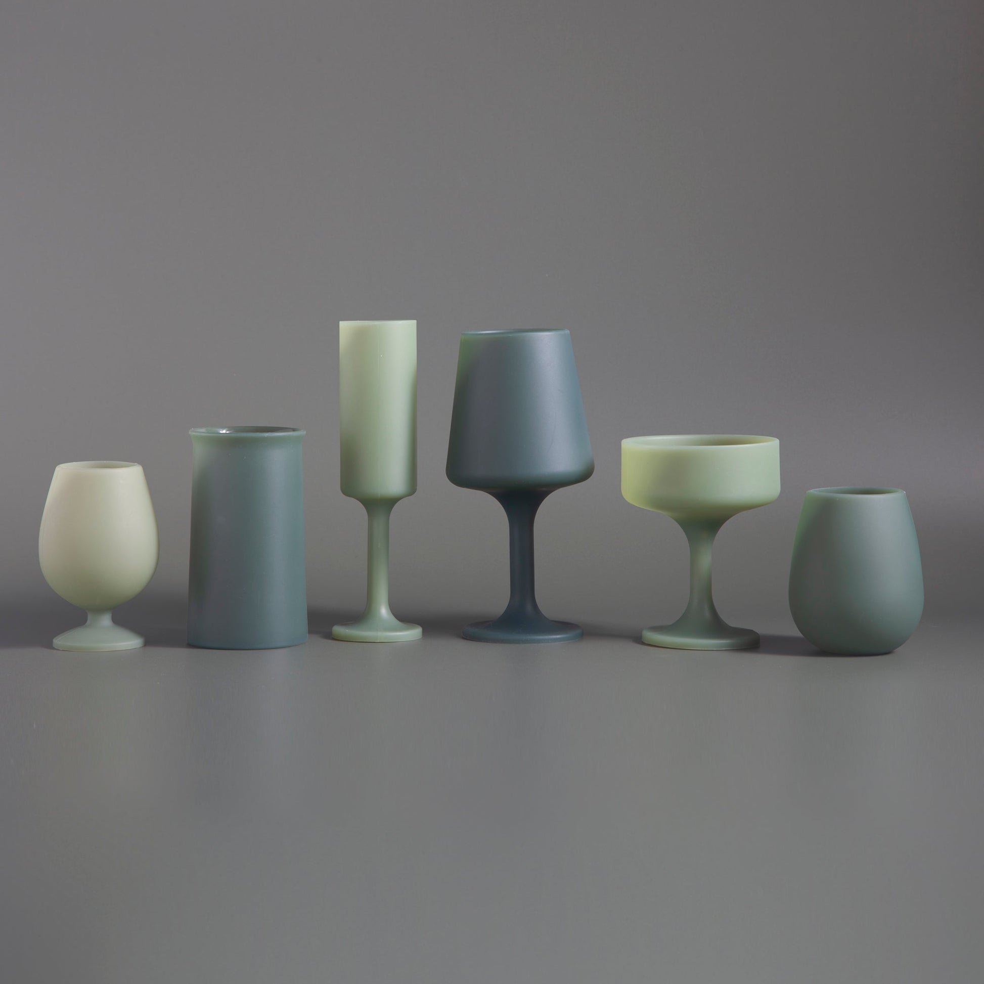sage + olive | stegg | silicone unbreakable highball glasses - porter green | style + sustainability