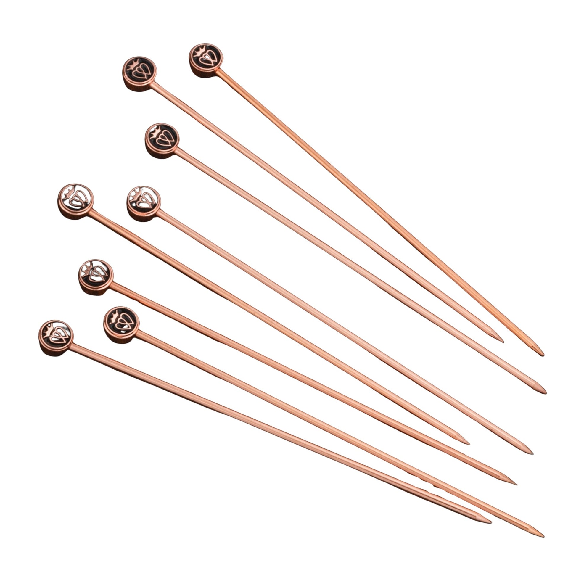 Prince of Scots Luckenbooth 8-Pack XL-Cocktail Picks (Copper in Gift Box)-Barware-810032752934-CopperLogoPick-Prince of Scots