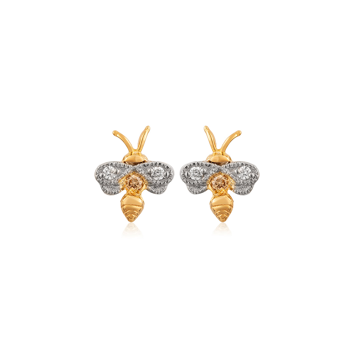 Perdita Minima 18K Gold Diamond Studs