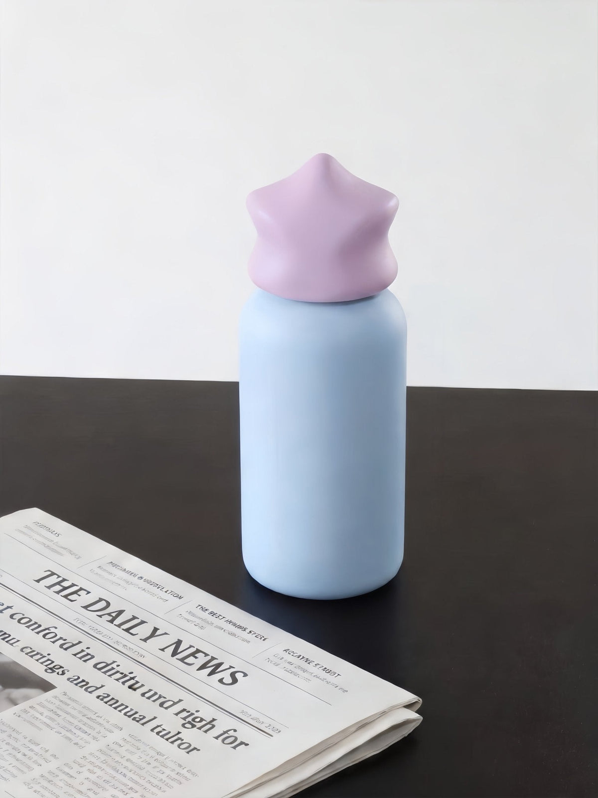 Dopamine Pastel Star Stainless Steel Thermos, Cute Compact Lightweight Vacuum Insulated Water Bottle -Thermoses- Pastel Star Thermos-Purple/Yellow - Inspecial Home