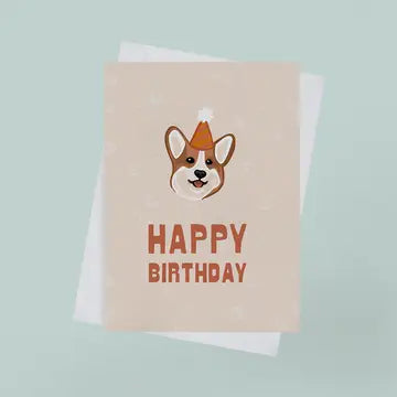 Corgi Birthday Card