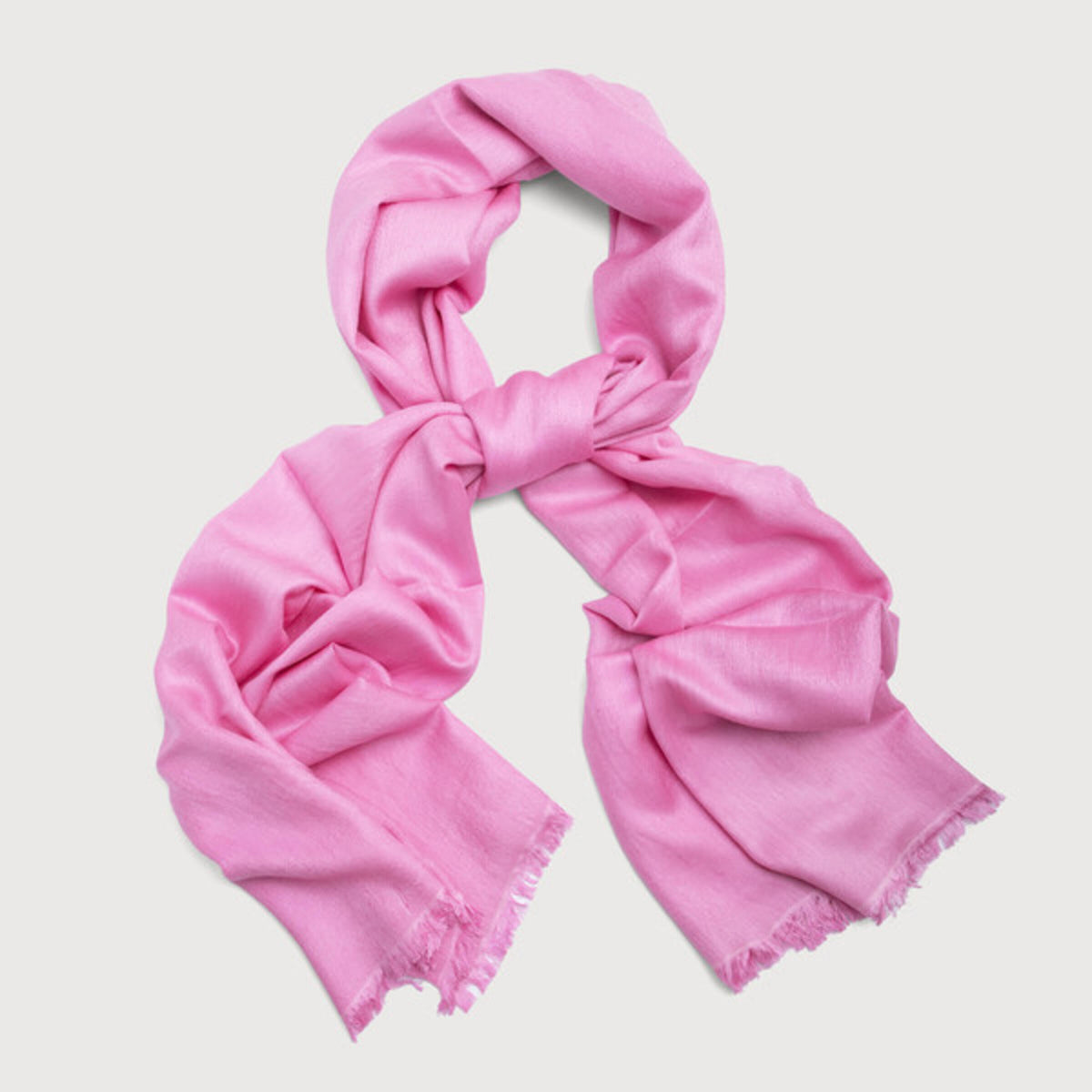 Eyelash Fringed Cashmere Scarf - Fuchsia