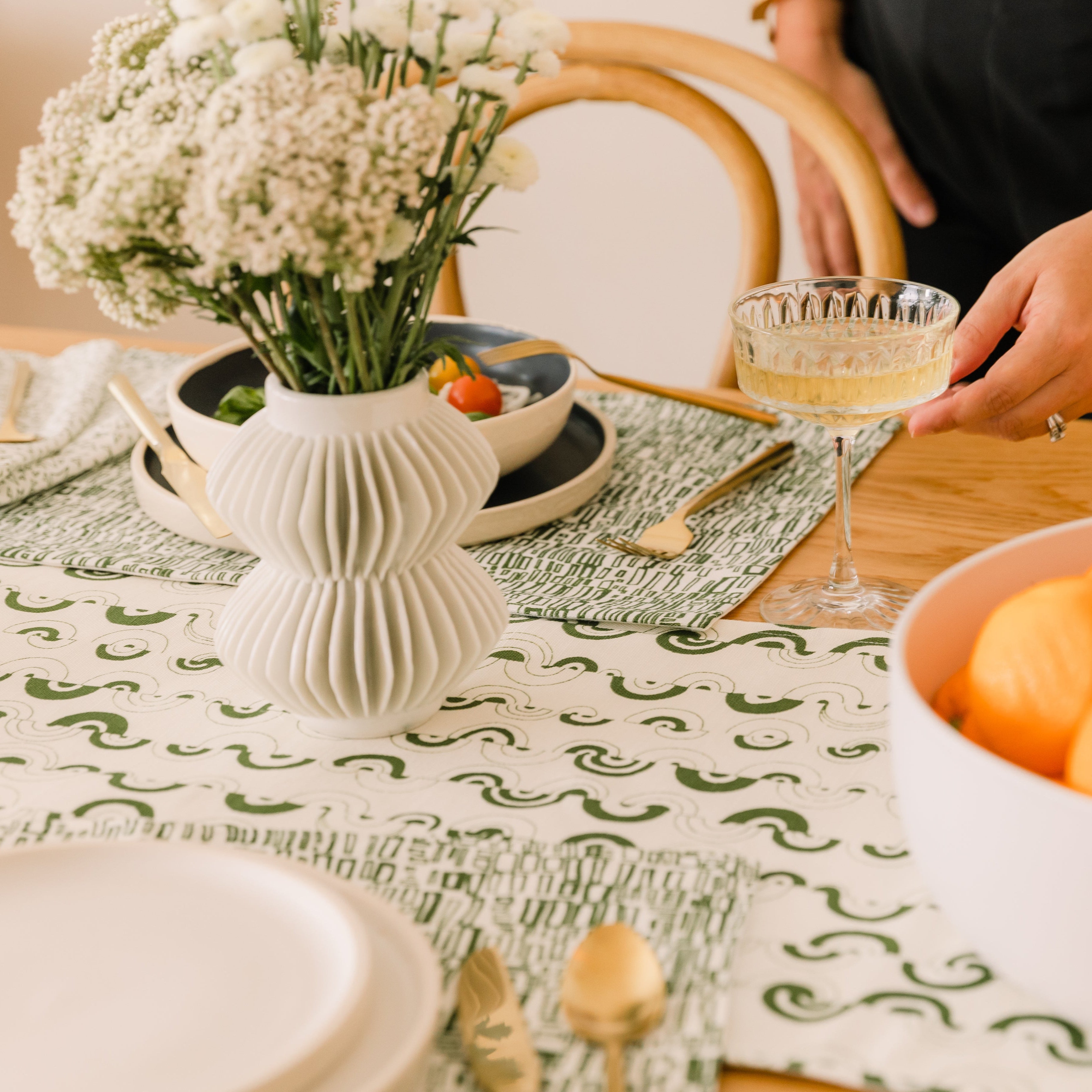 Ortega in Cereus 14" x 90" Table Runner