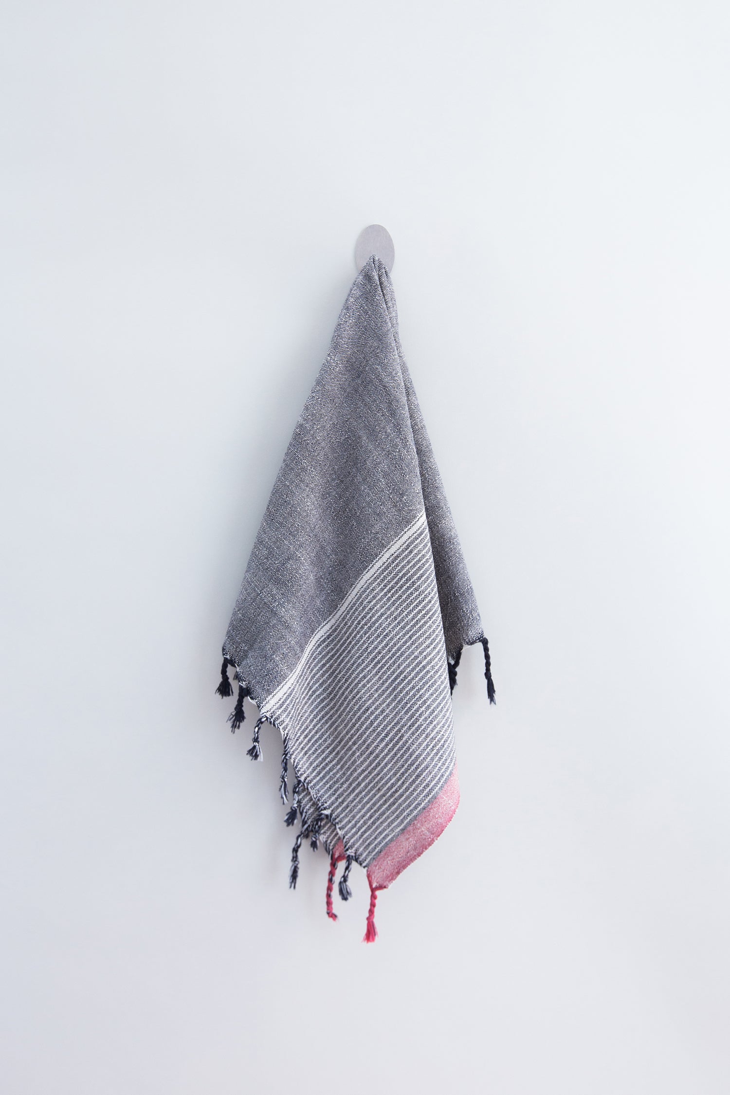 home and loft charcoal tribeca hand towel