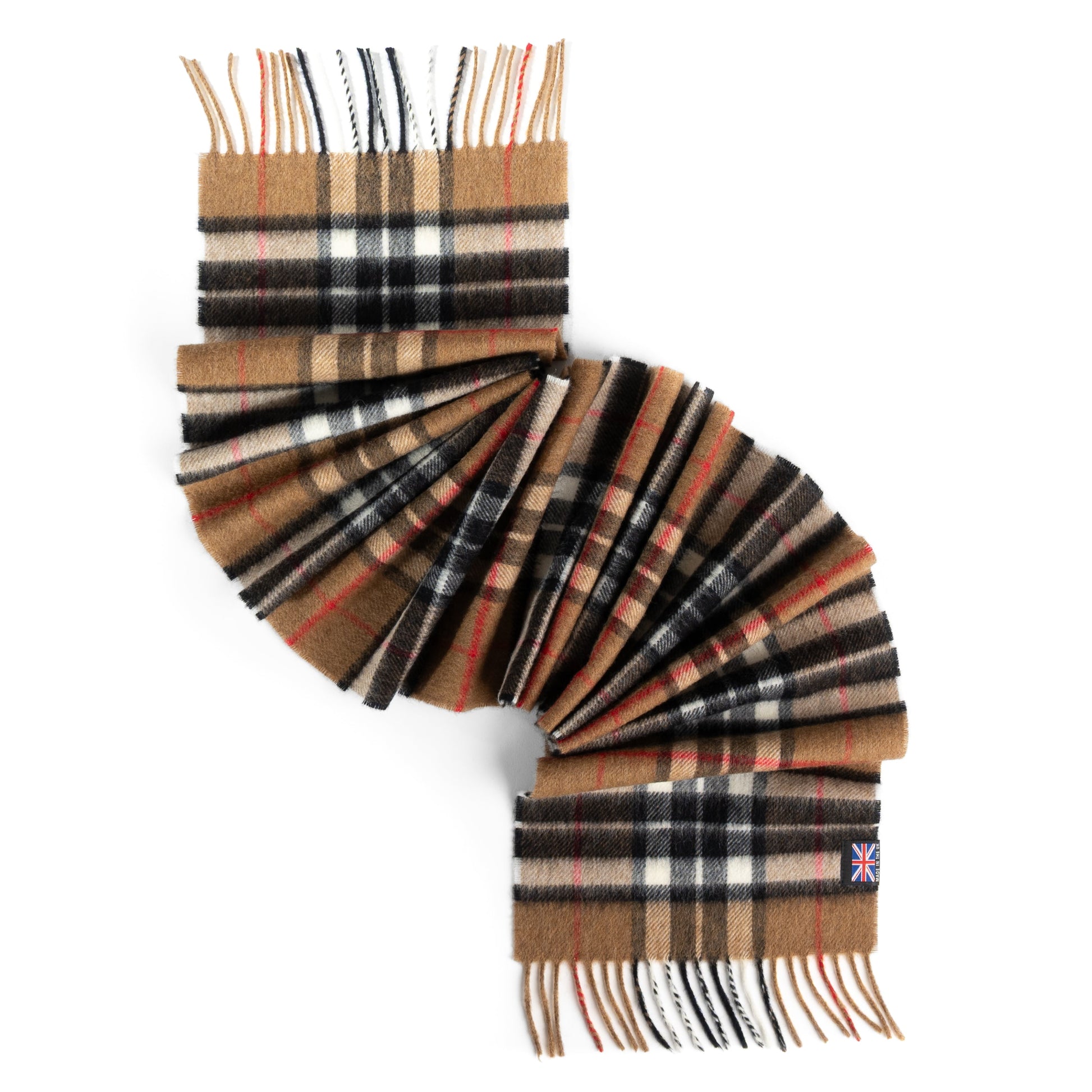 Prince of Scots Merino Lambswool Tartan Scarf (Thompson Camel)-Gifts-[bar code]-Prince of Scots