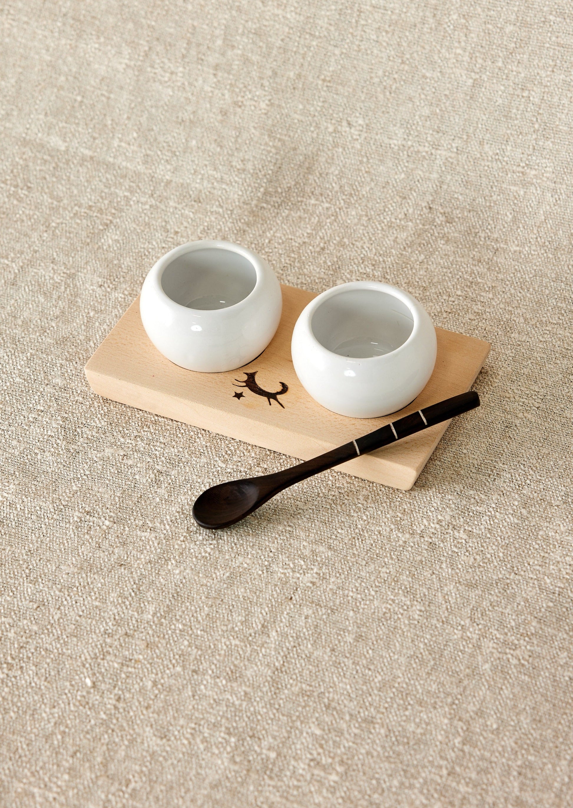 White small chip and dip bowl