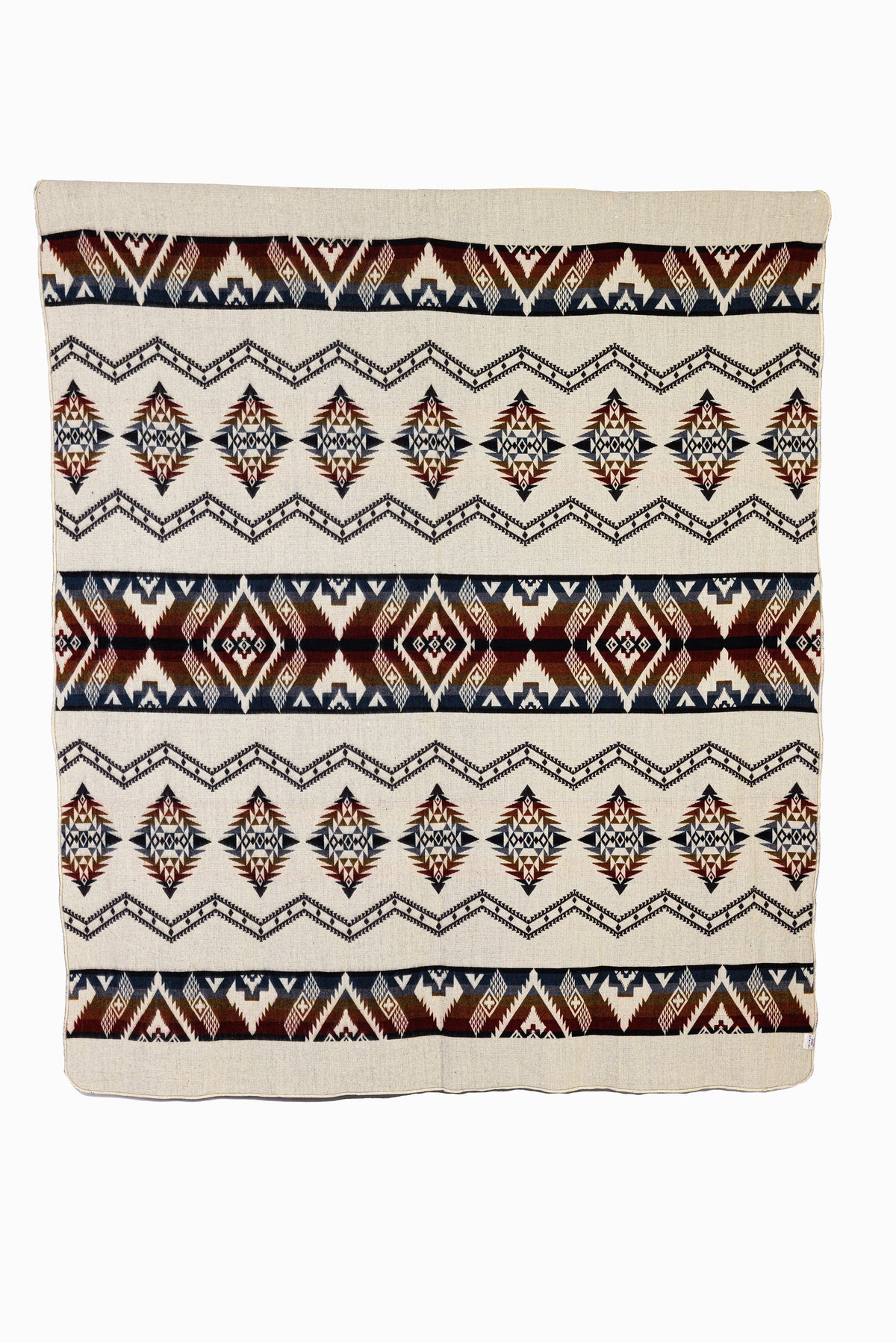 Wave Red Brown and Cream Reversible Alpaca Throw