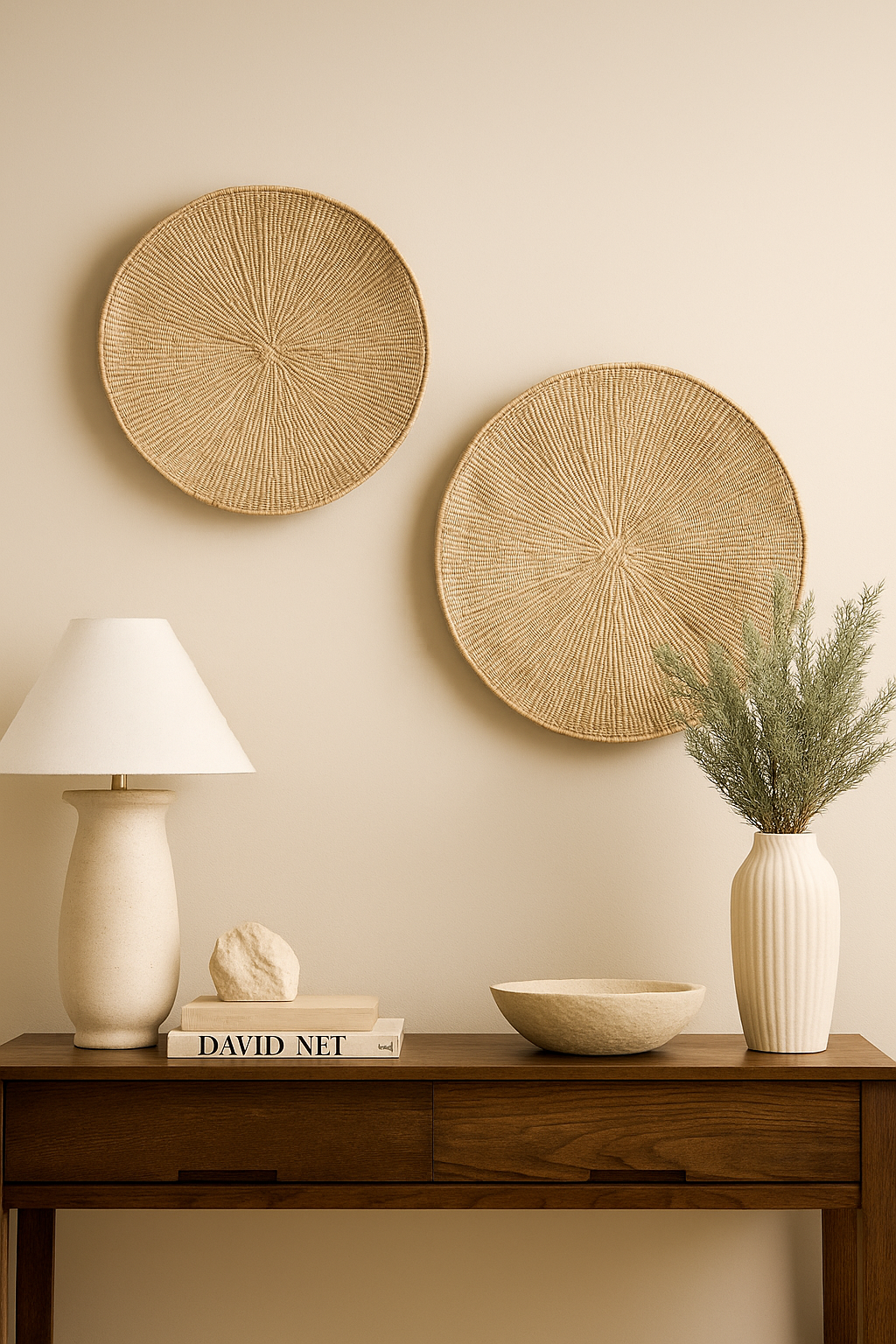 Lily Pad Solid Weave Wall Basket