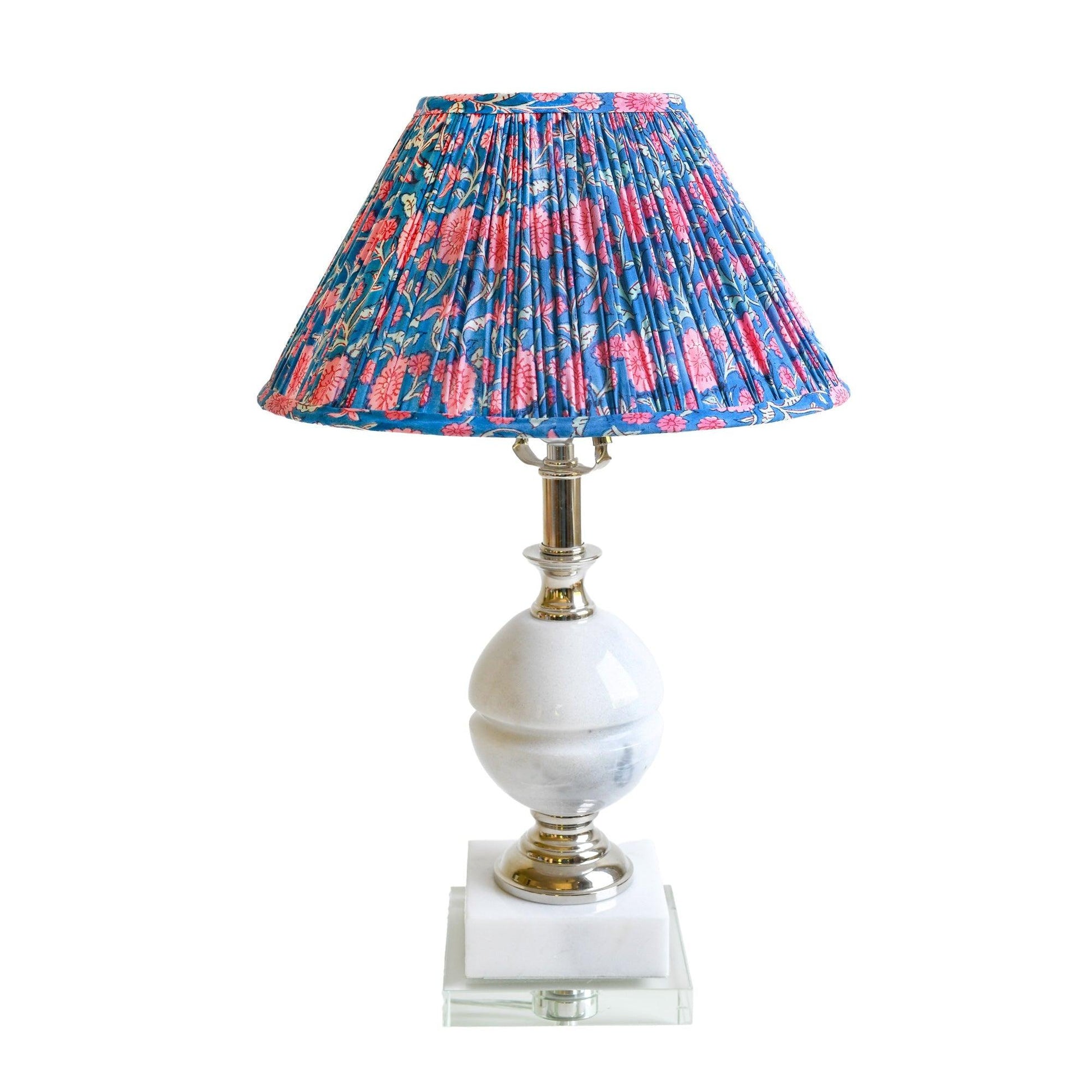Pleated Lampshade in Ella Print - Sophie Williamson Design