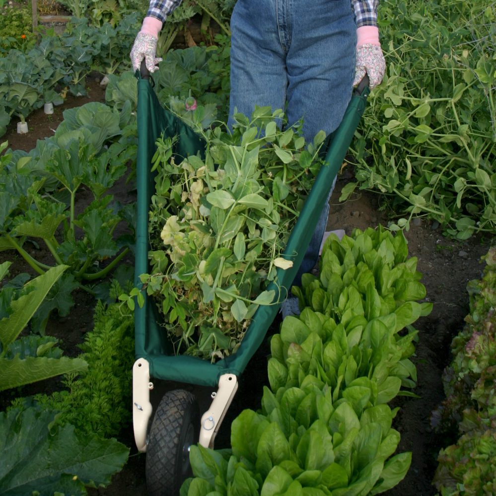 WheelEasy LE collapsible yard cart in garden