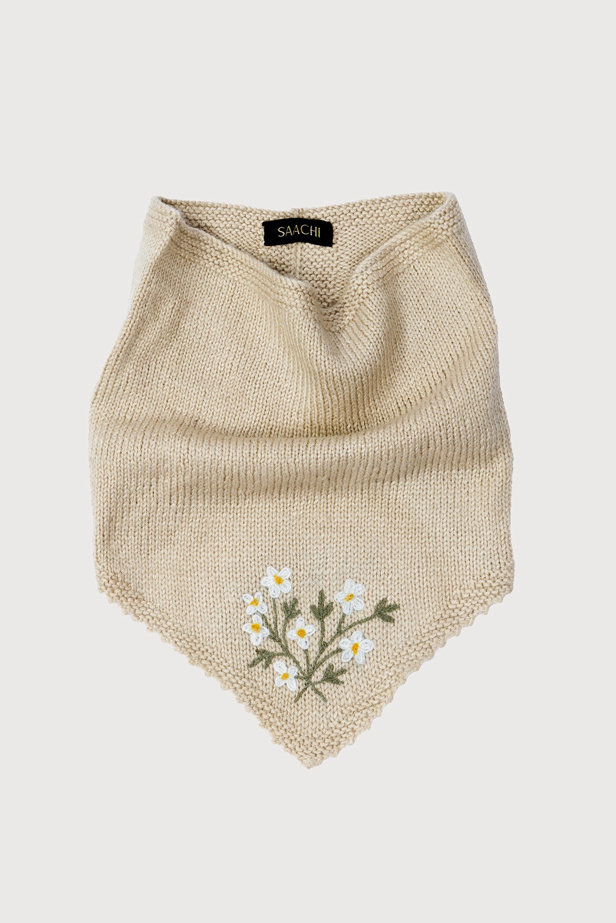 Floral Embroidered Snood - Natural