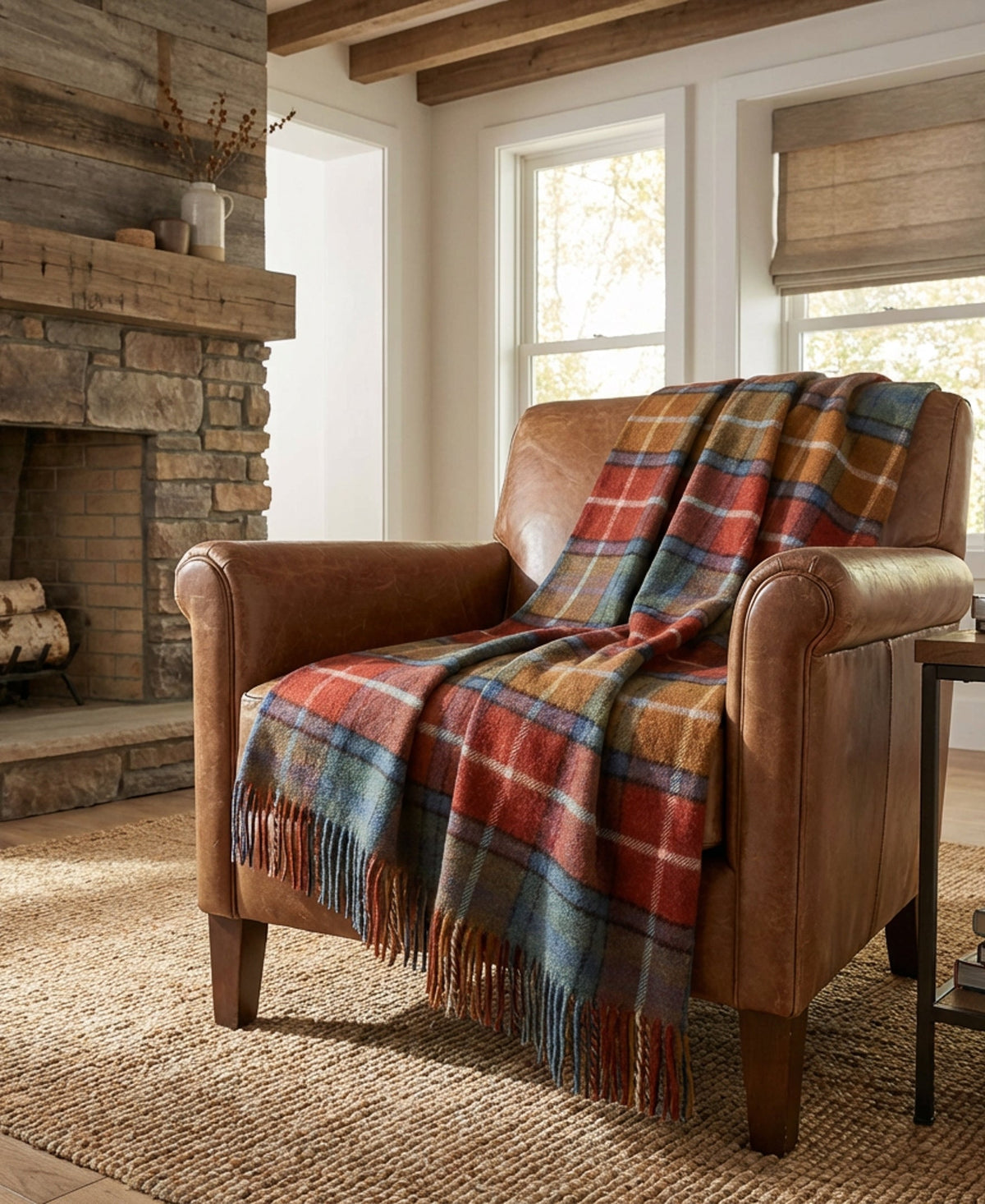 Highland Tweeds Shetland Lambswool Throw (Antique Buchanan)-Throws and Blankets-[bar code]-Prince of Scots