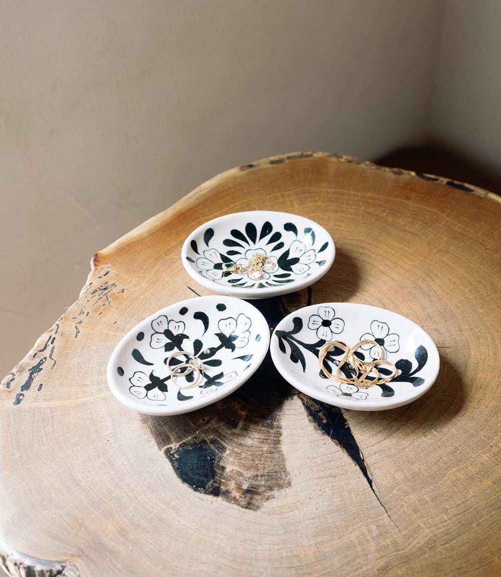 Lalita Trinket Dish Soap Dish - Hand Painted Ceramic