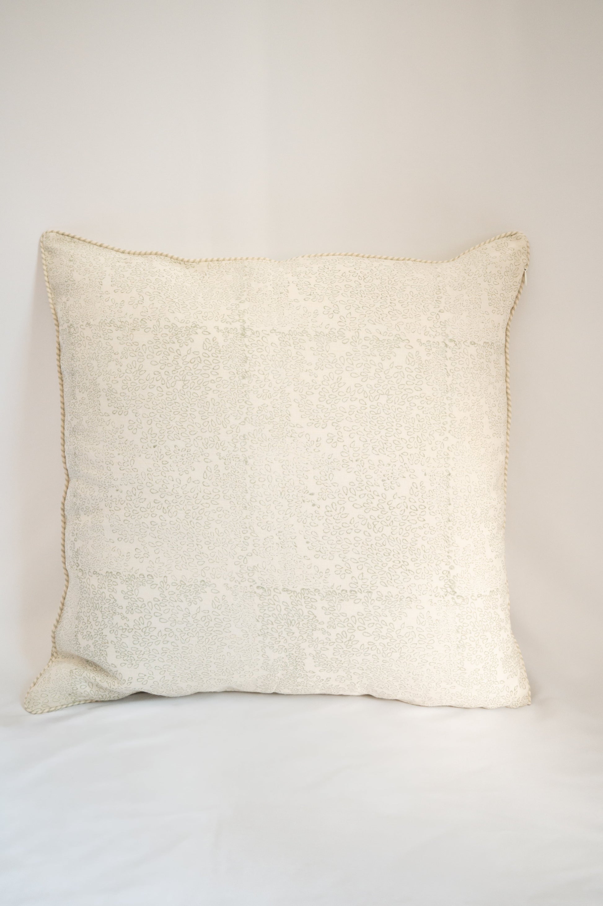 20x20 hand-block printed linen cushion cover 