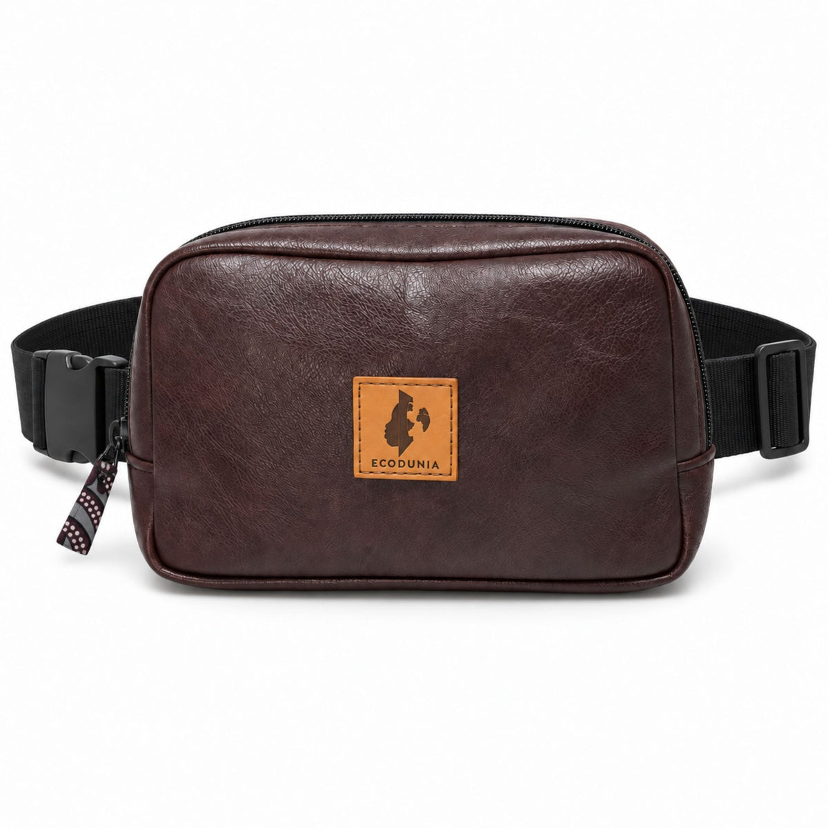 Vegan Leather Crossbody Belt Bag Ecodunia #color_plum