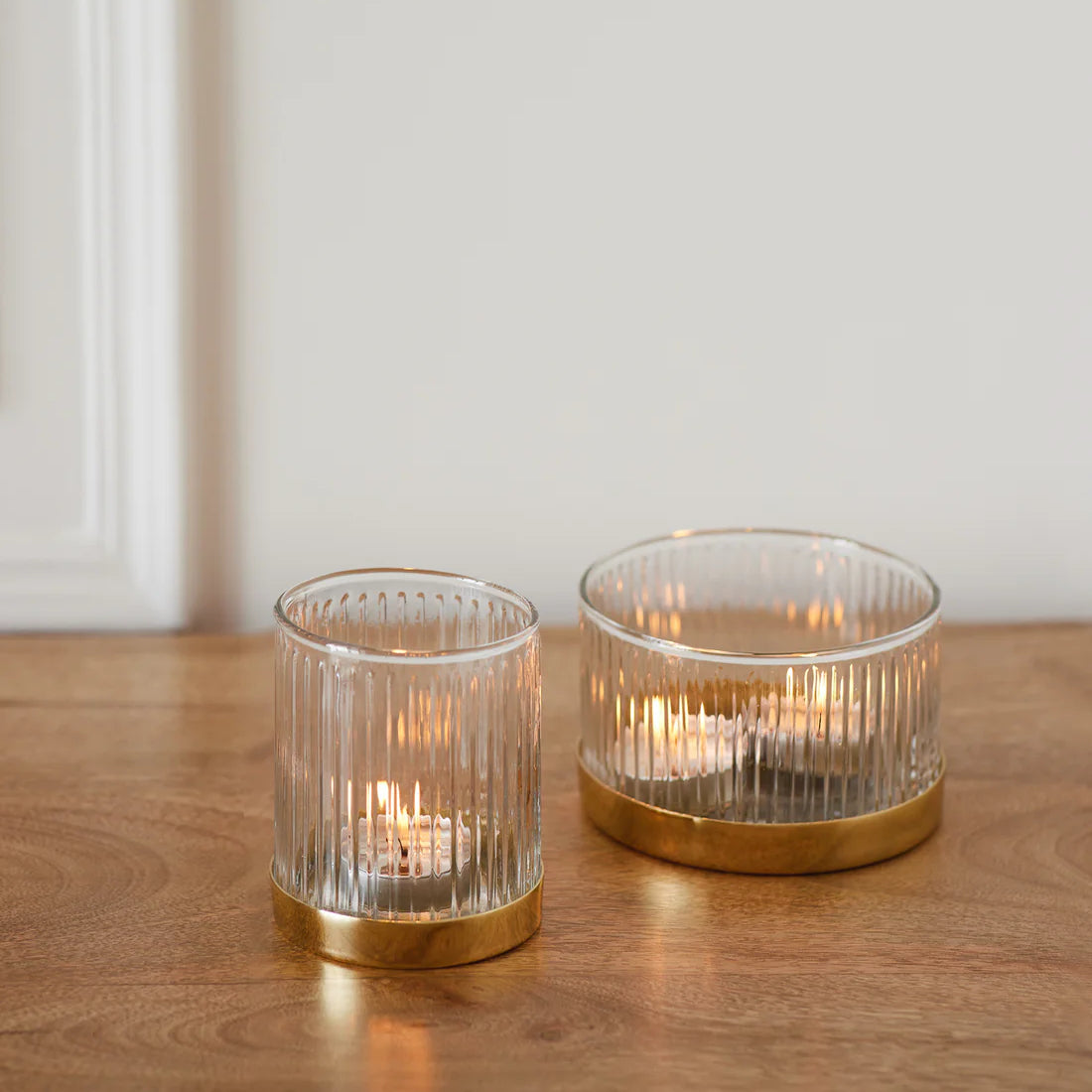 Fluted Glass Votive Set - Thumbnail 2