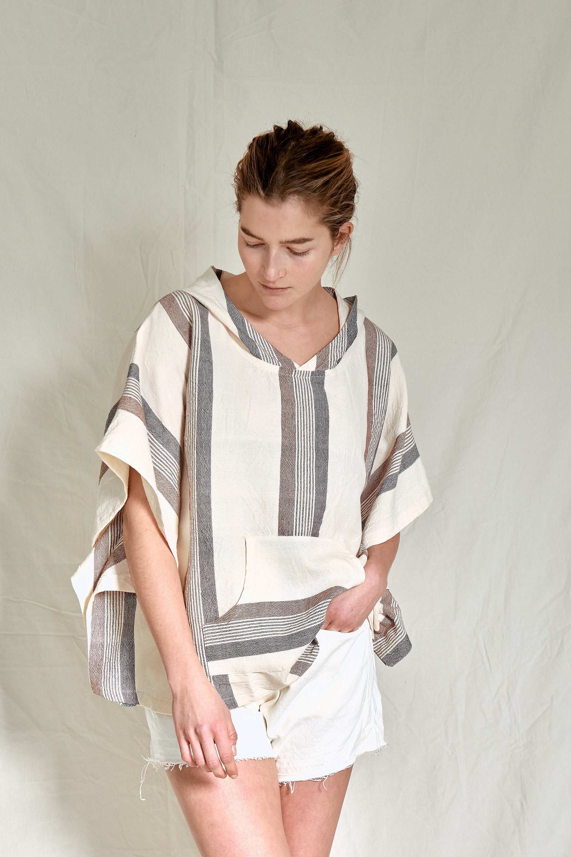 Brown Cream Nomad Poncho