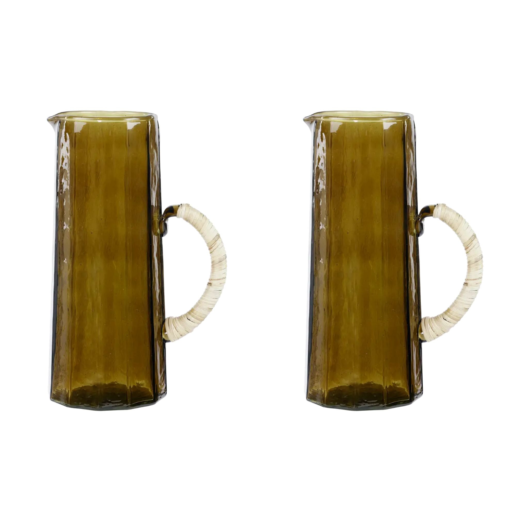 Hammered water pitcher, Brown- 6.25 x 9.5 Inches ( Set of 2 )