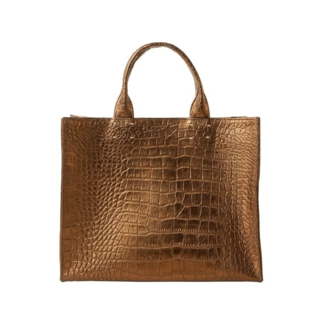 The Adele Leather Handbag Croc