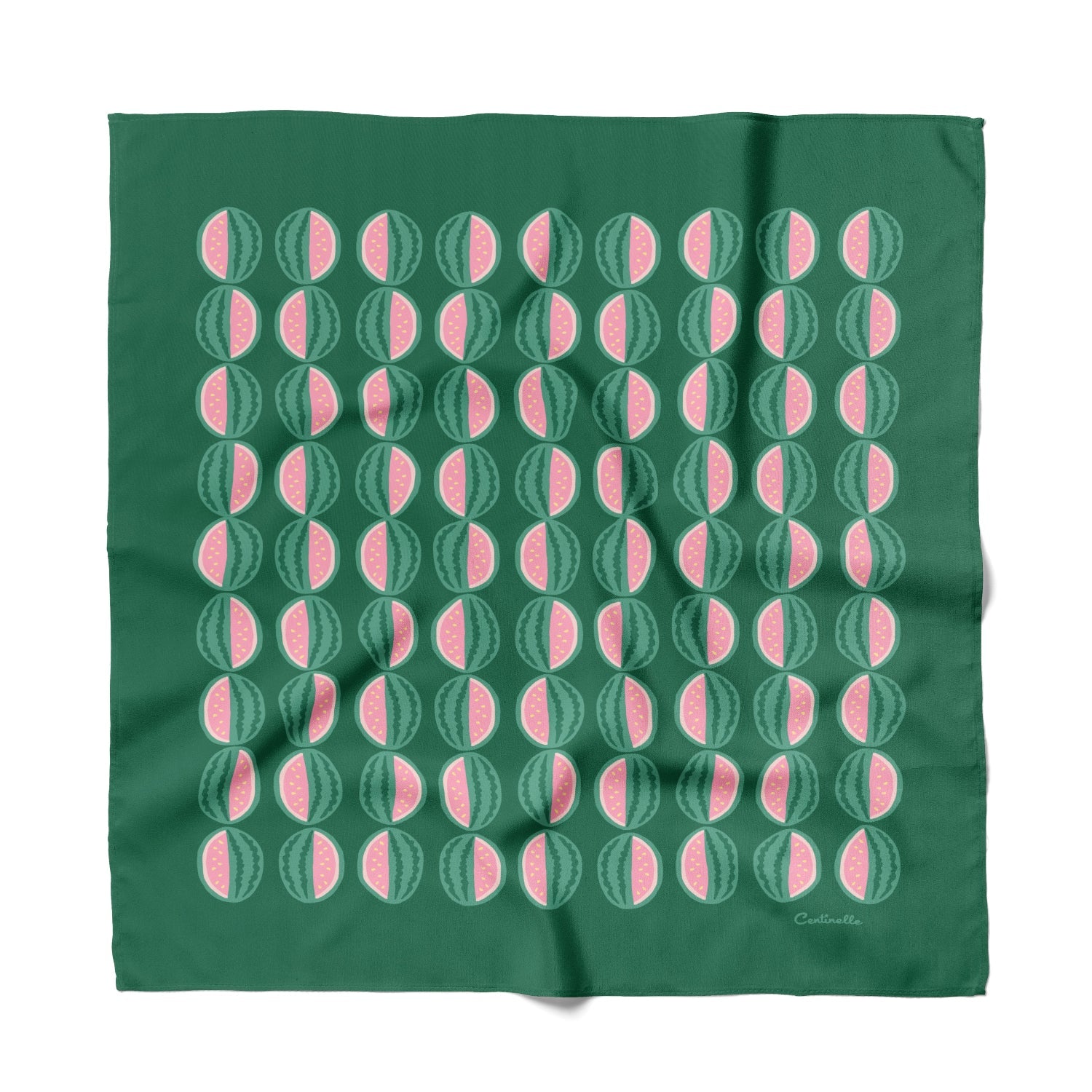 Refresh look with our cool watermelon cotton silk bandana for tropical relaxed vibes