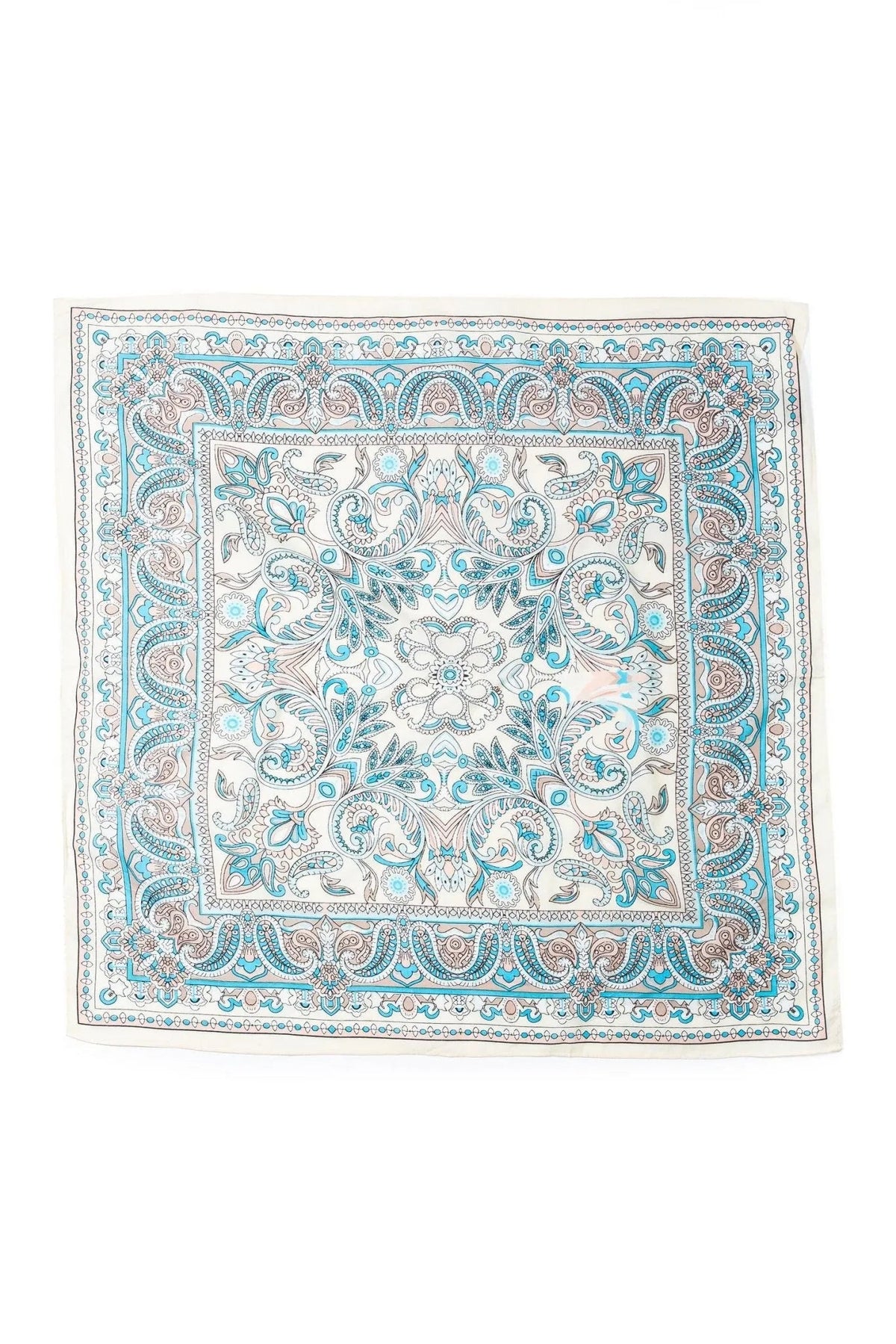 Paisley Motif Bandana White