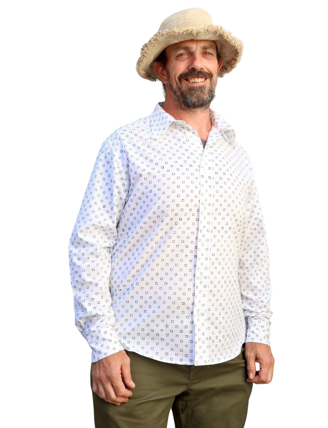 Harit Organic Cotton Men's Button Down Shirt - Passion Lilie