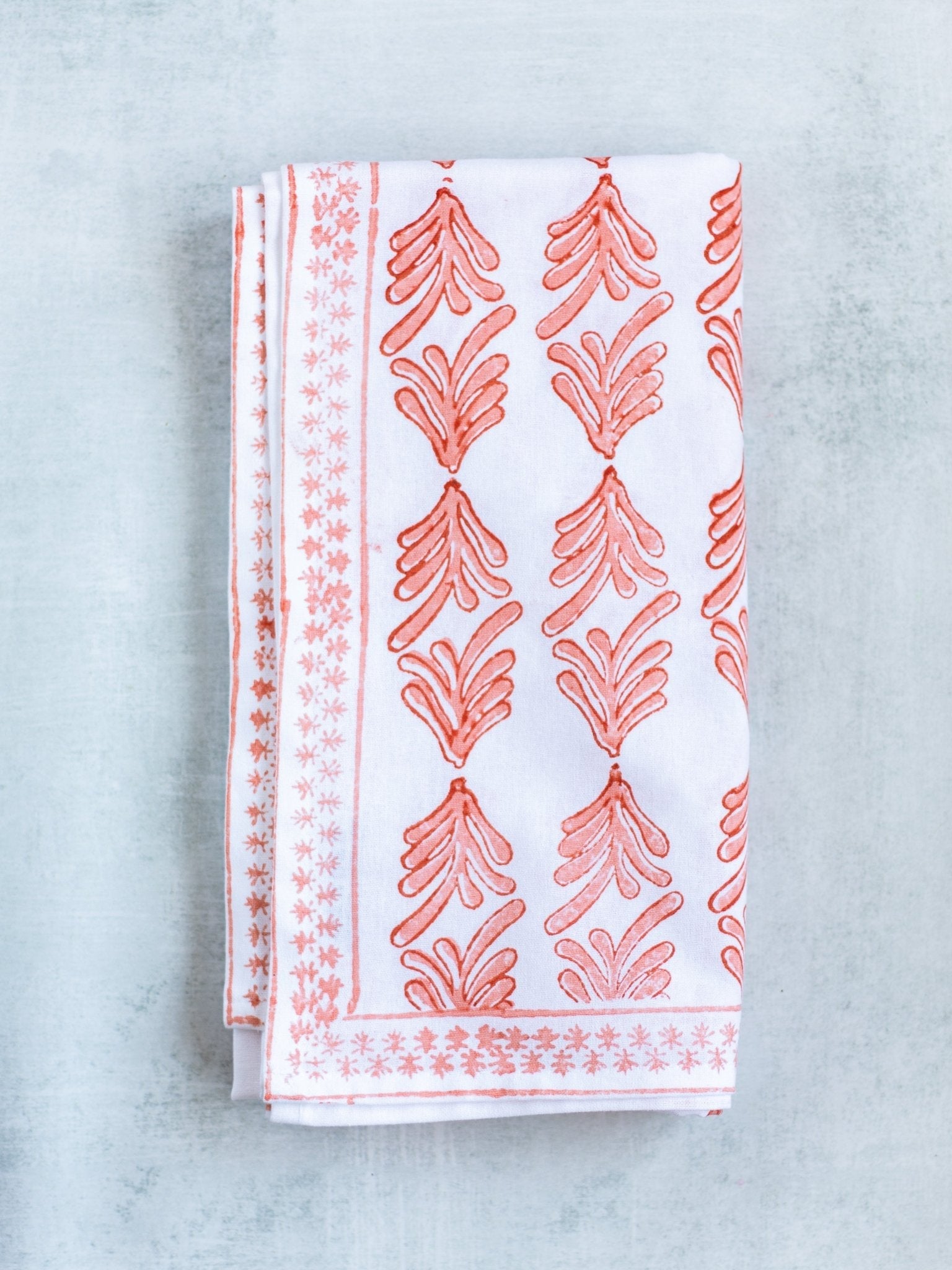Table Throw - Palmetto, Orange & Melon - The Mended Company
