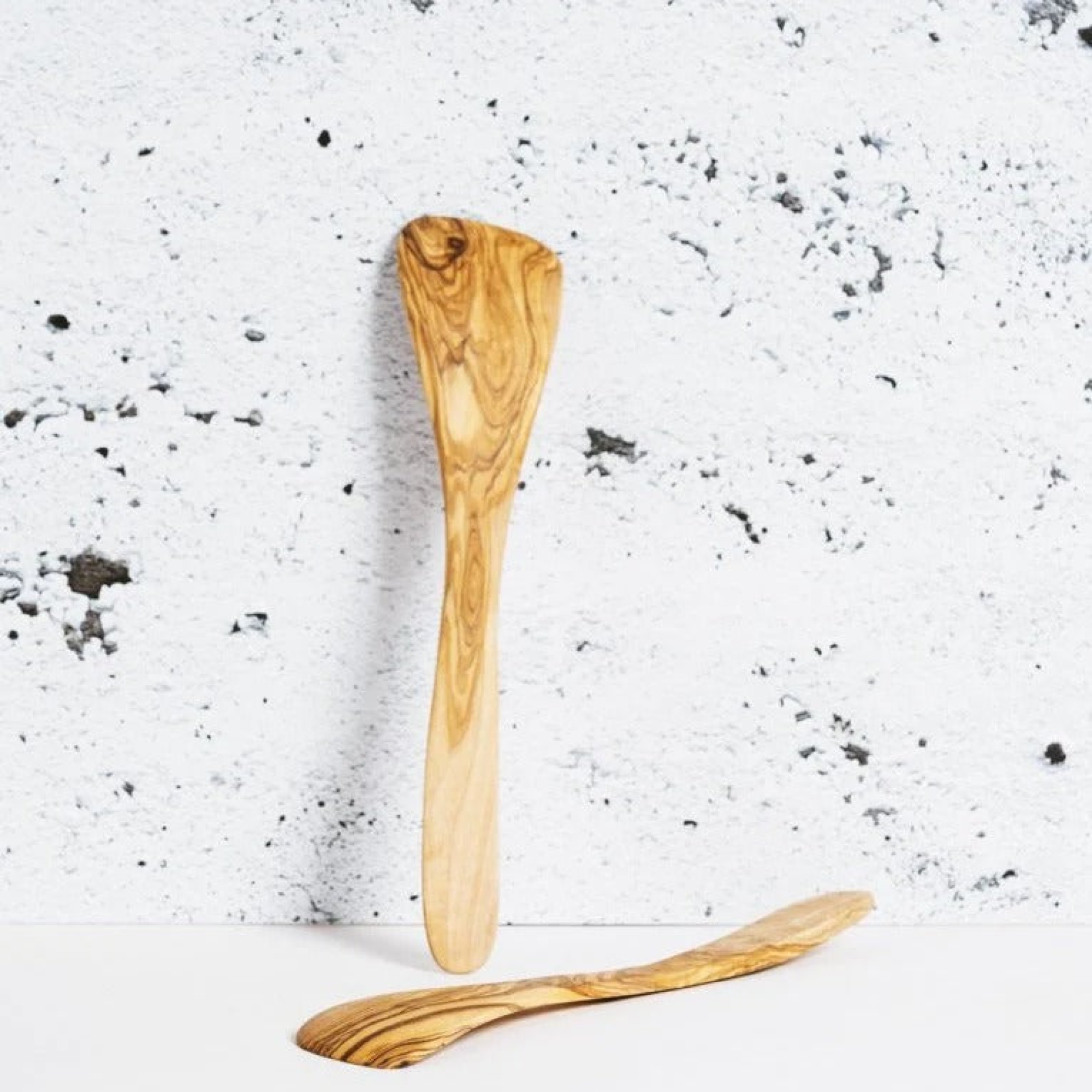 Olive Wood Serving Spatula Forks - Pair