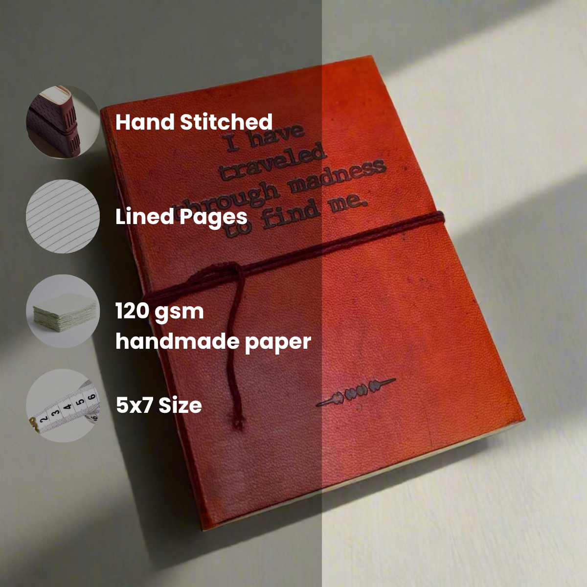 Handcrafted journal bleed-resistant and fountain pen-friendly – beautiful gift for writers, painters, and mindful creatives