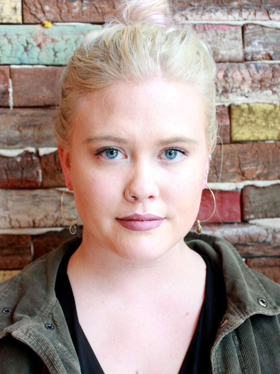 labradorite hoop earrings | Fair Anita