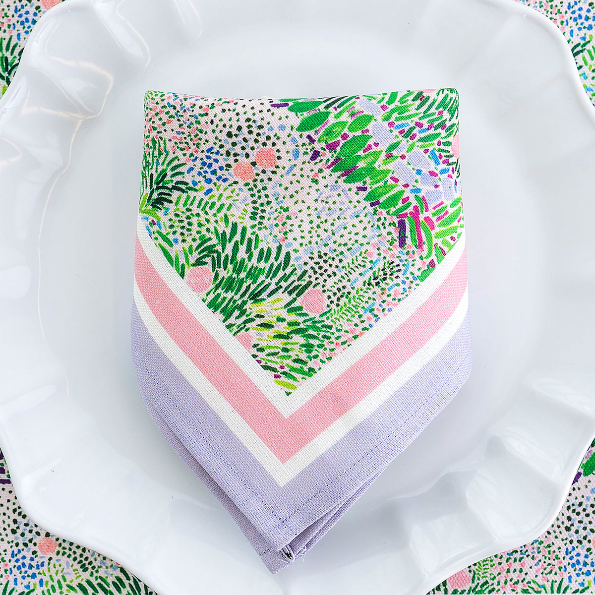 Fresh Garden Cotton-Linen Dinner Napkins (Set of 4)