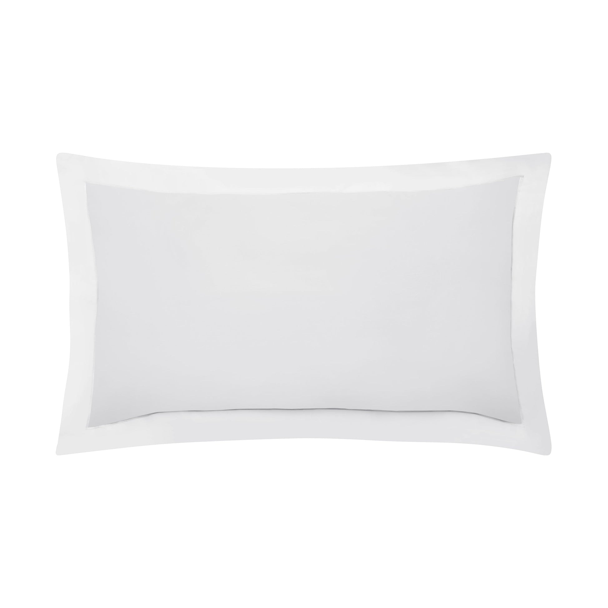 KS-065-2036_1|Pure white hotel collection duvet cover with broad flange trim. Soft, breathable cotton for serene sleep comfort.