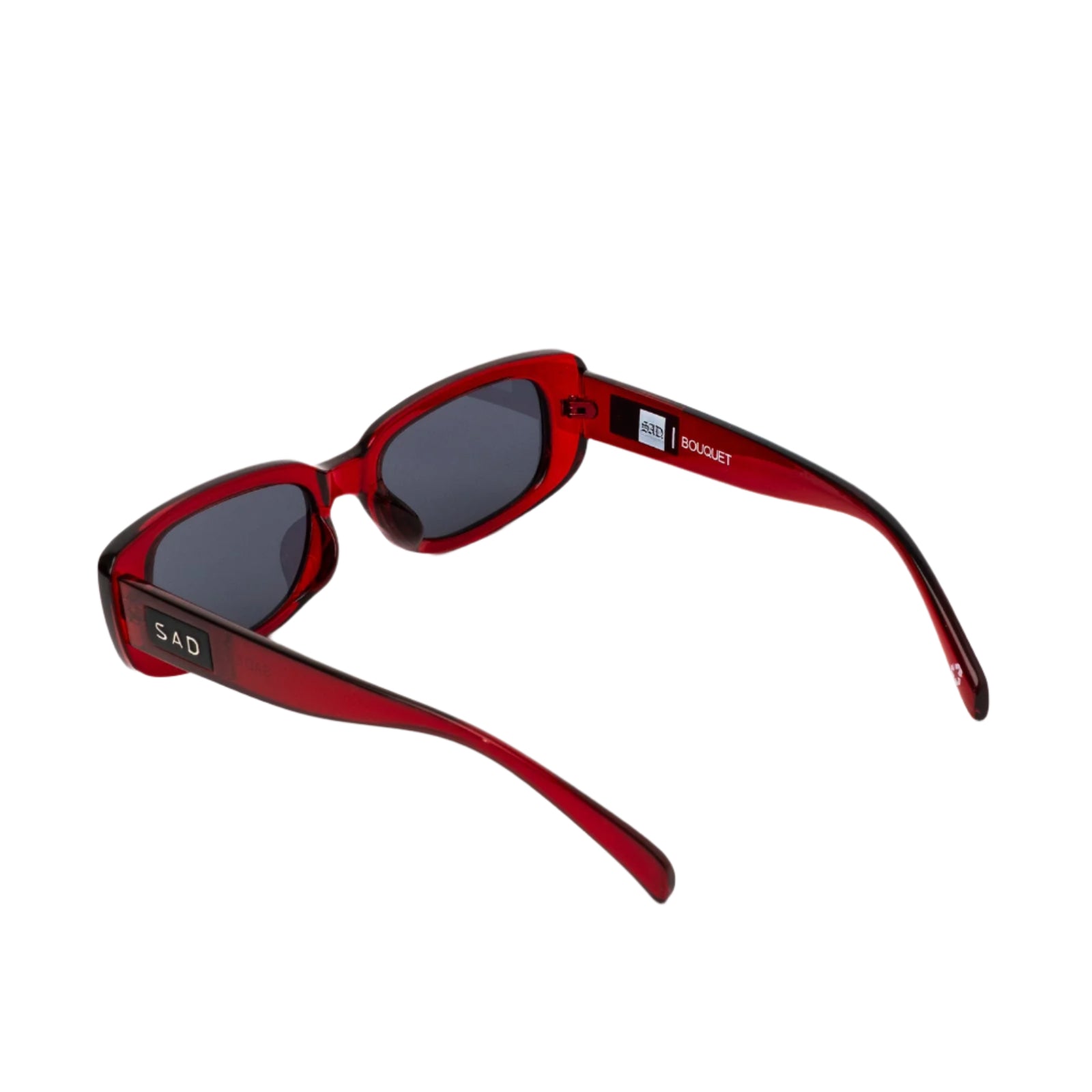 Sad Eyewear Bouquet rectangle sunglasses in blood red with black tinted lenses