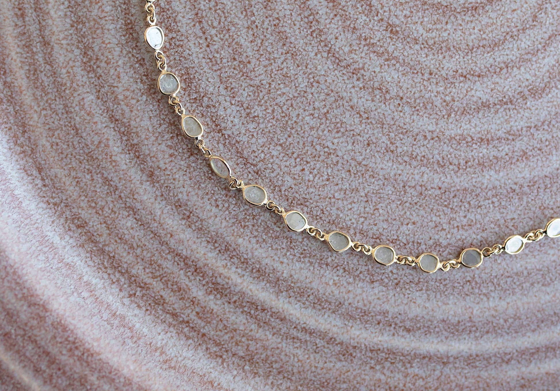 Lunar Glow Solid Gold 14k Bracelet minimal everyday fine jewelry in solid gold and sterling 925 silver with natural gemstones.