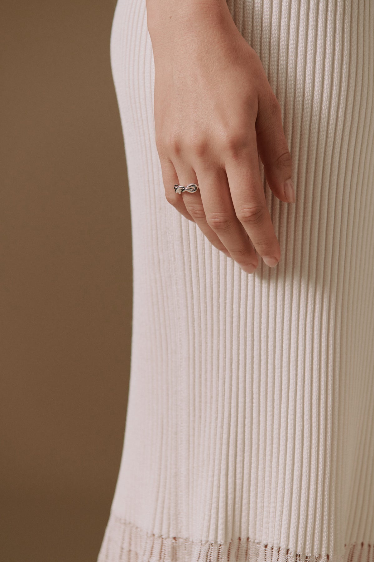 Ainslie Knot Ring in 925 recycled sterling silver, view 4