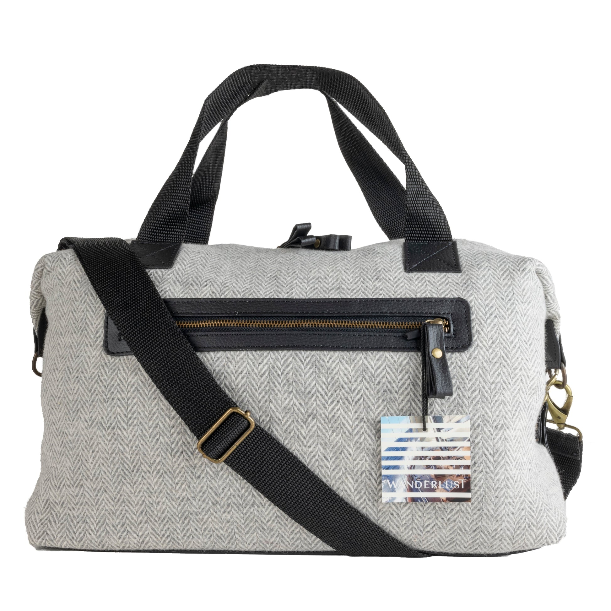 WANDERLUST Highland Tweeds Weekender Bag ~ Silver ~-Luggage-[bar code]-SilverTweedWeekender-Prince of Scots