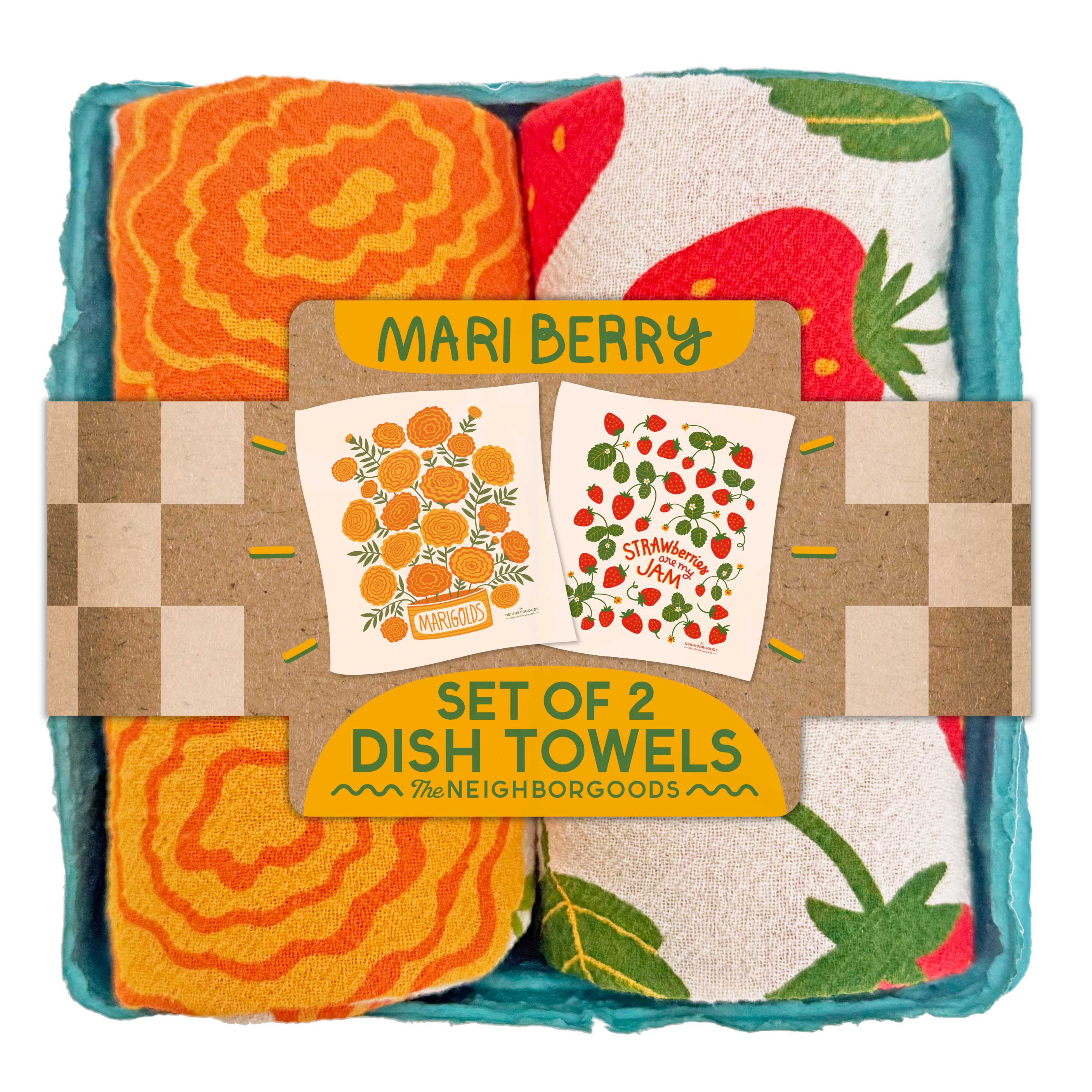 The Neighborgoods Mari Berry - Dish Towel Set