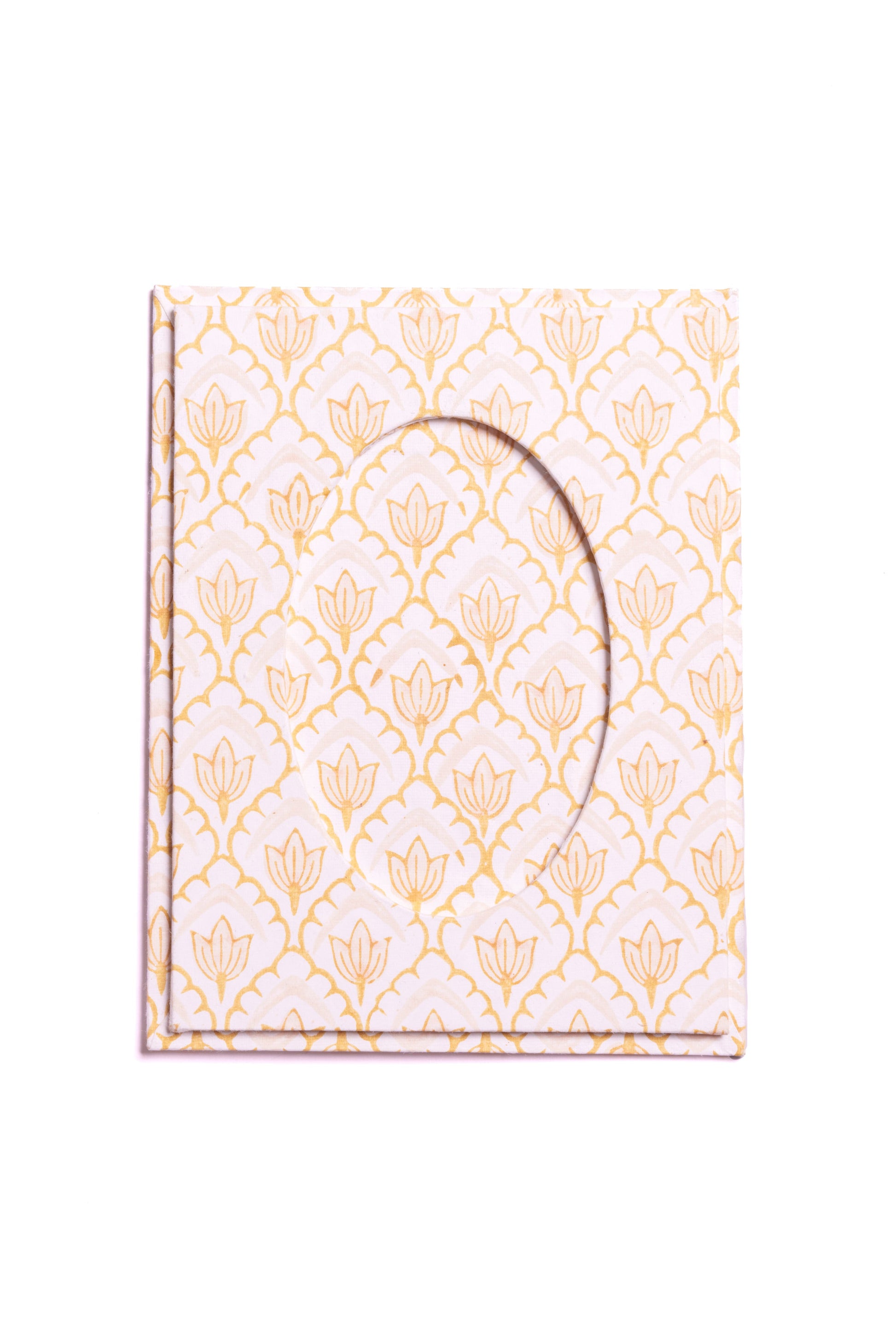 Desert sand blockprint tulip 4x6 photo frame top view