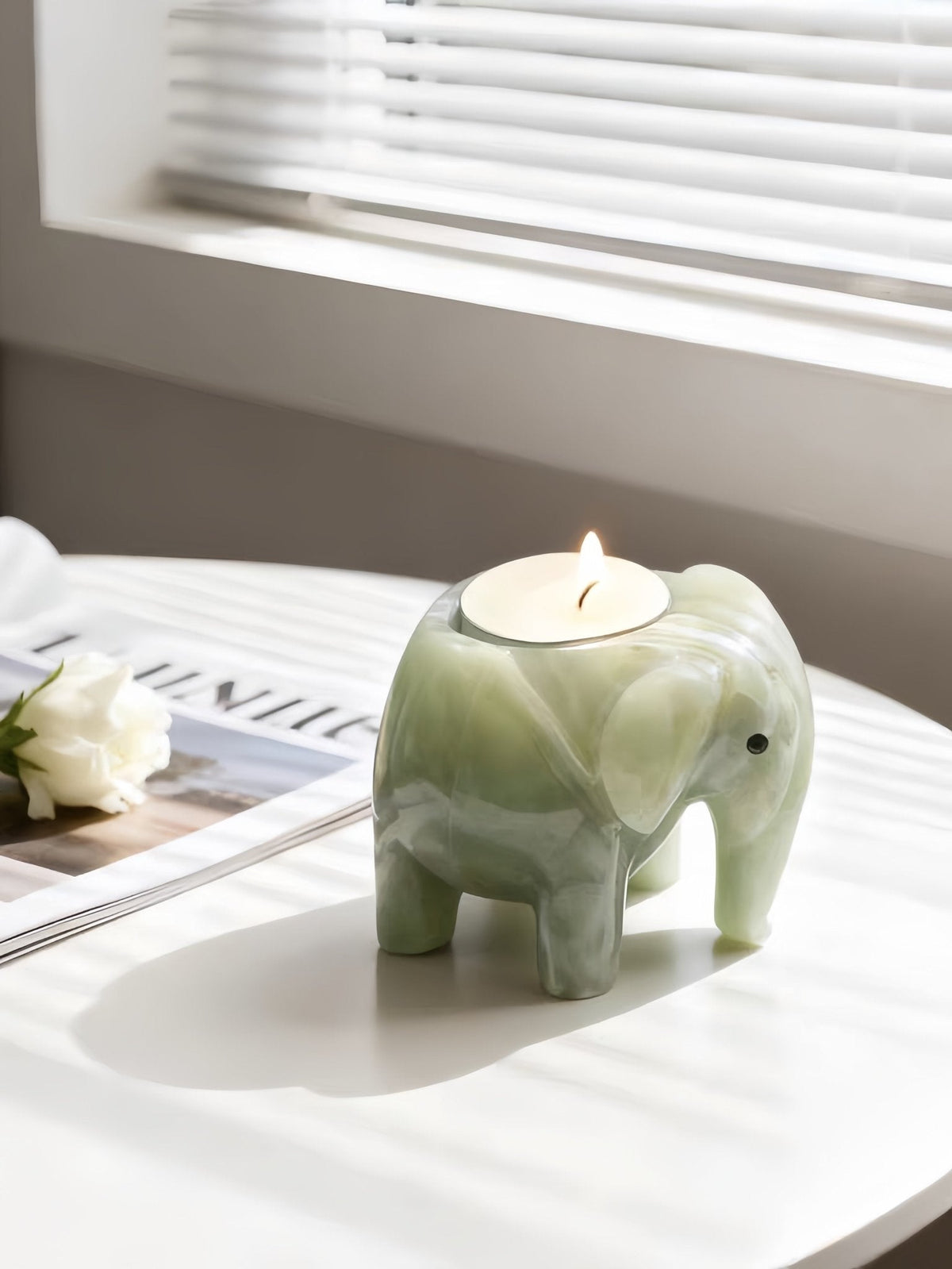 Gentle Giant 2-in-1 Incense Burner & Tealight Candle Holder – Cute Modern Stoneware Decor for Nordic & Hygge Homes -Candle Holders- Gentle Giant 2-in-1 Incense & Tealight Holder - INSPECIAL HOME