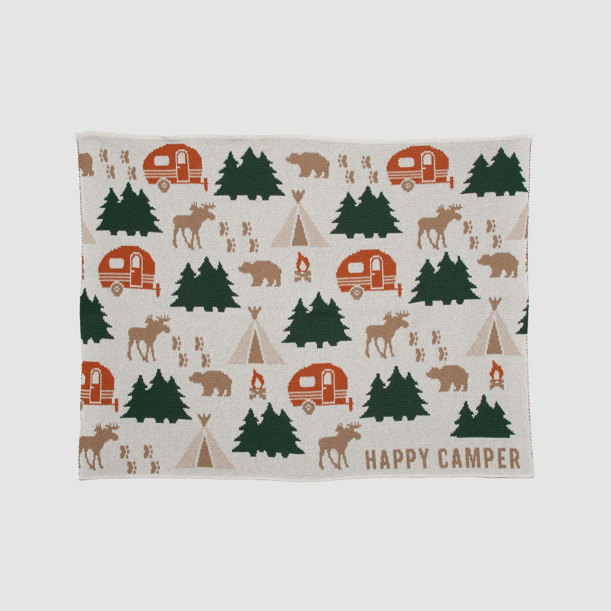 in2green Eco Baby Throws Baby Happy Camper - Cotton Knit Blanket 655646738291 BB02HC1