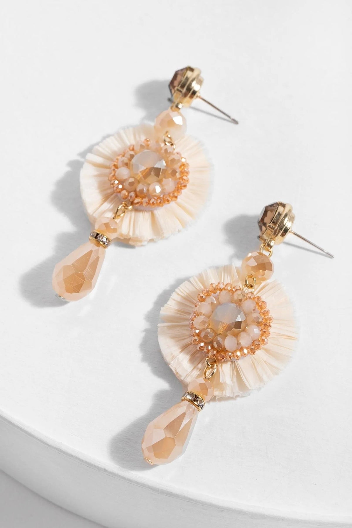 Crystal Drop Utsav Earring Linen