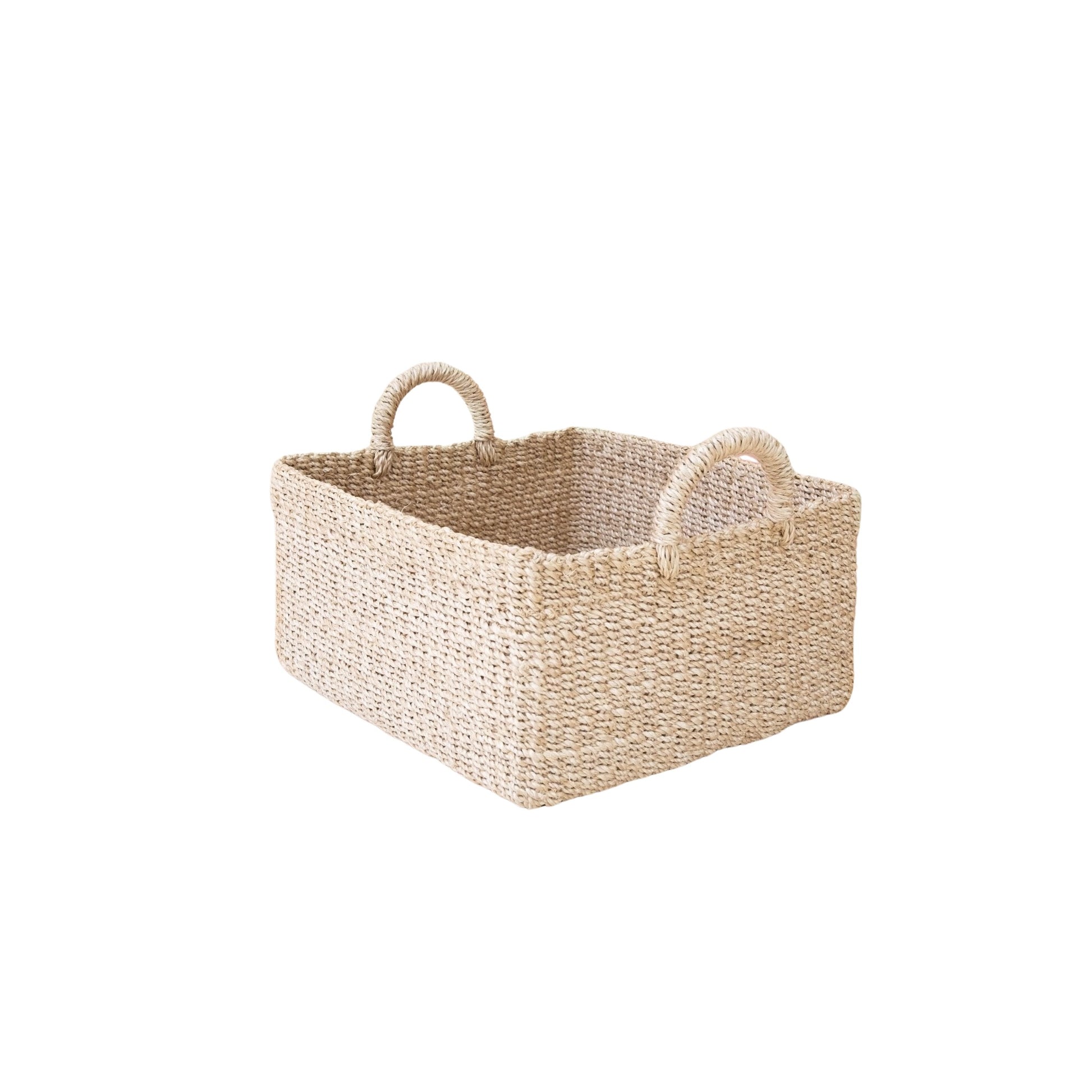 Baskets - Square Tabletop Basket - Weave Basket | LIKHÂ - LIKHÂ