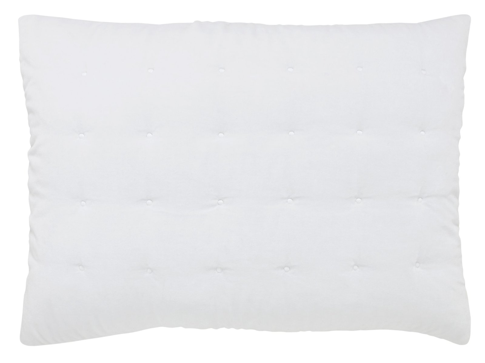 SS-353-2026_1|White quilted bed sham, classic and clean with subtle tufted square stitching. Perfect for minimalist bedroom decor and comfort.