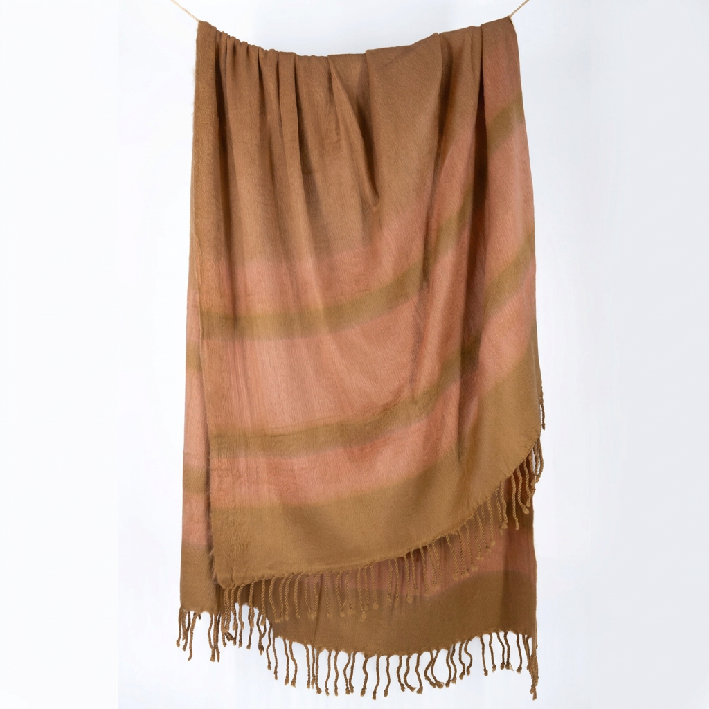 Copper & Coral handwoven alpaca throw blanket, Kallpa Collection, made in Ecuador