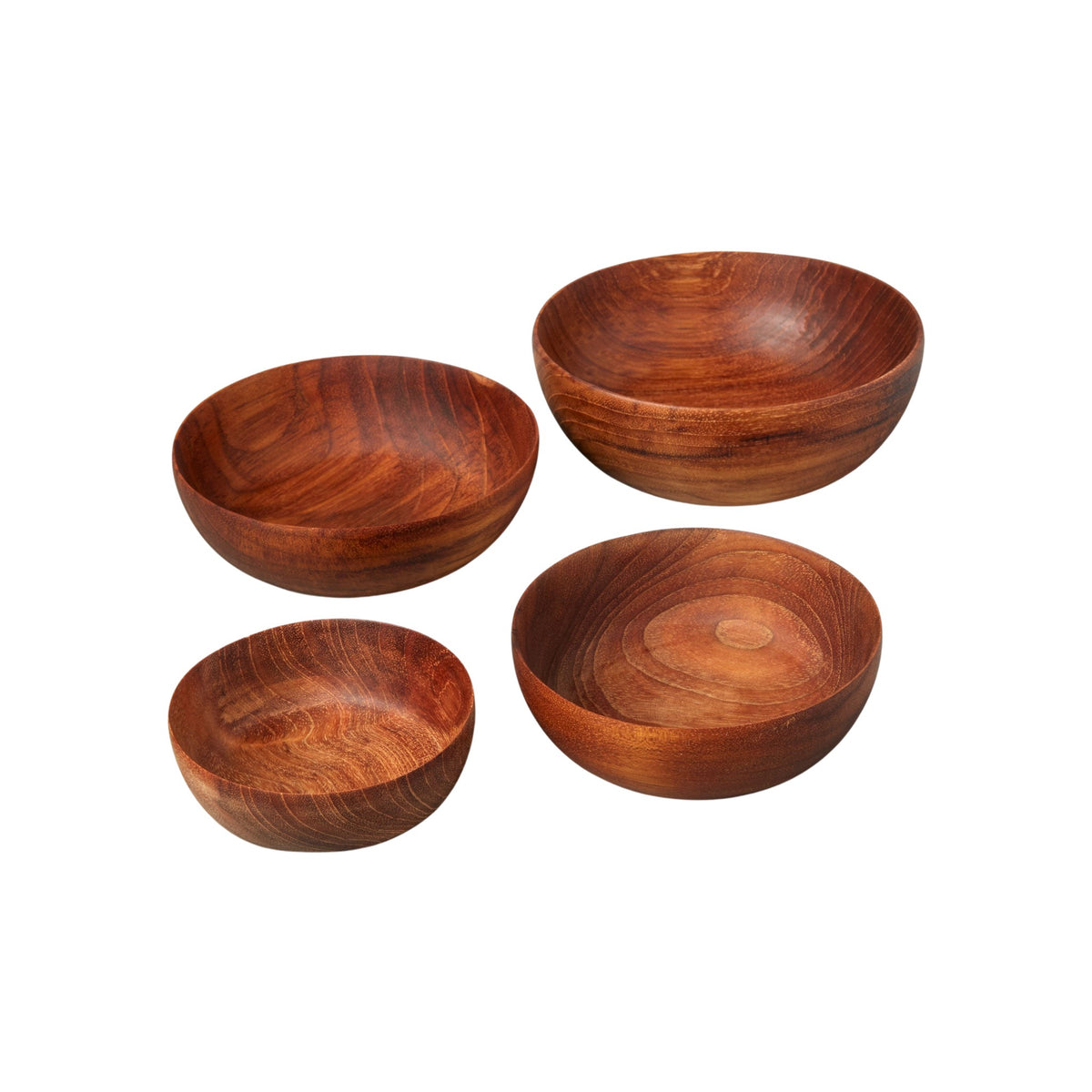 Teak Nesting Bowls, Set of 4